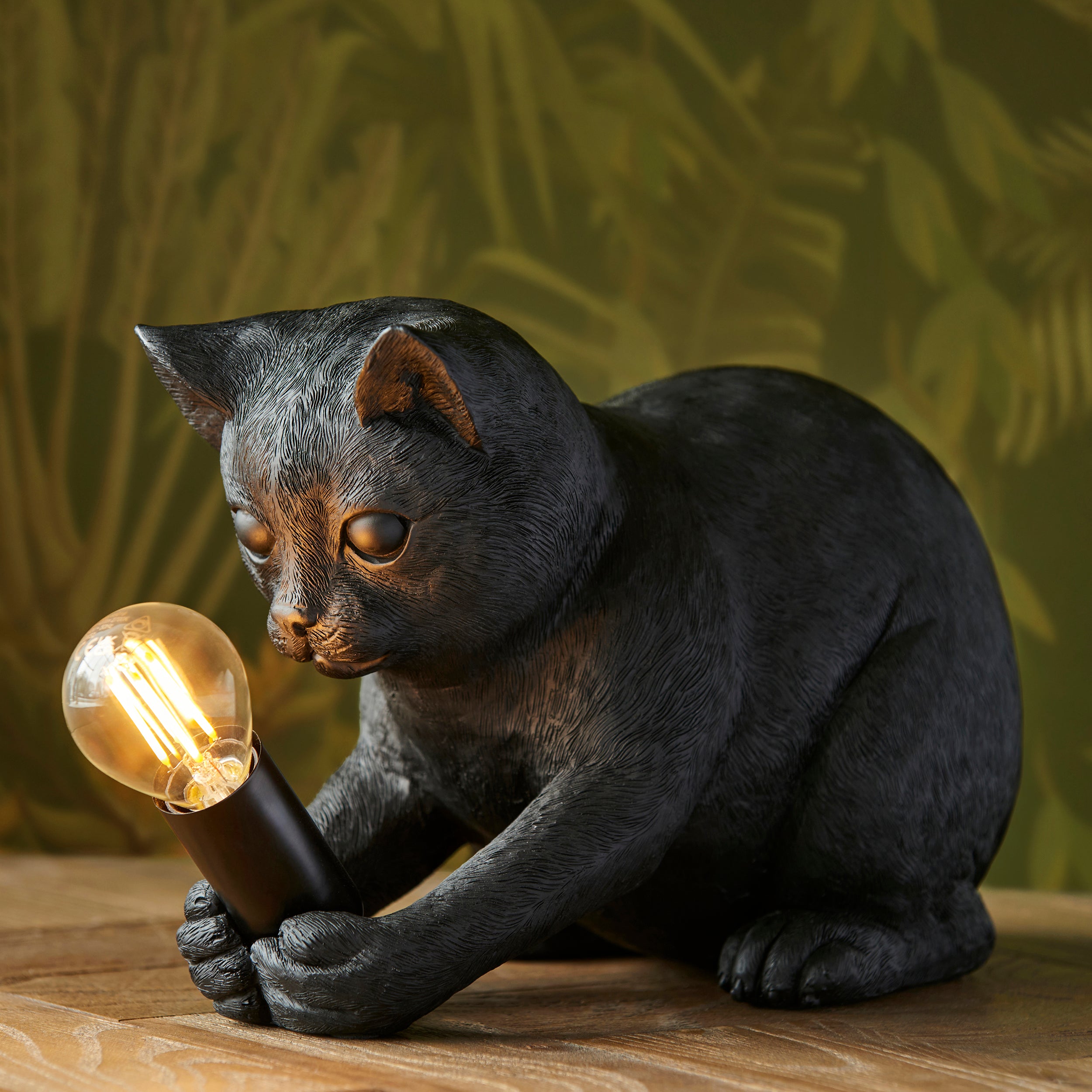 Endon Kitten 1 Light Table Lamp - Matt Black