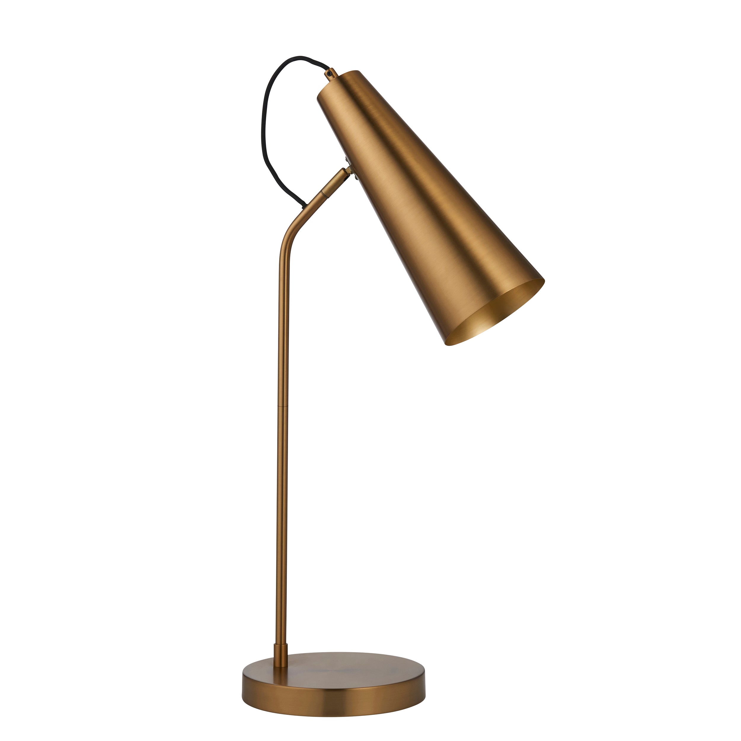 Endon Karna New Single Table Light - Warm Antique Brass Plate