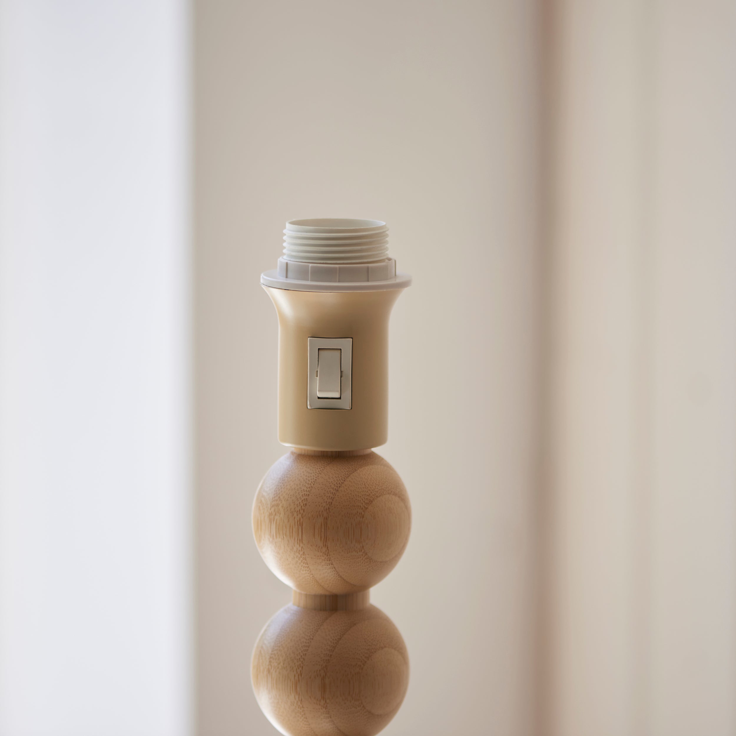 Endon Cane Single Light Floor Lamp - Natural Bamboo