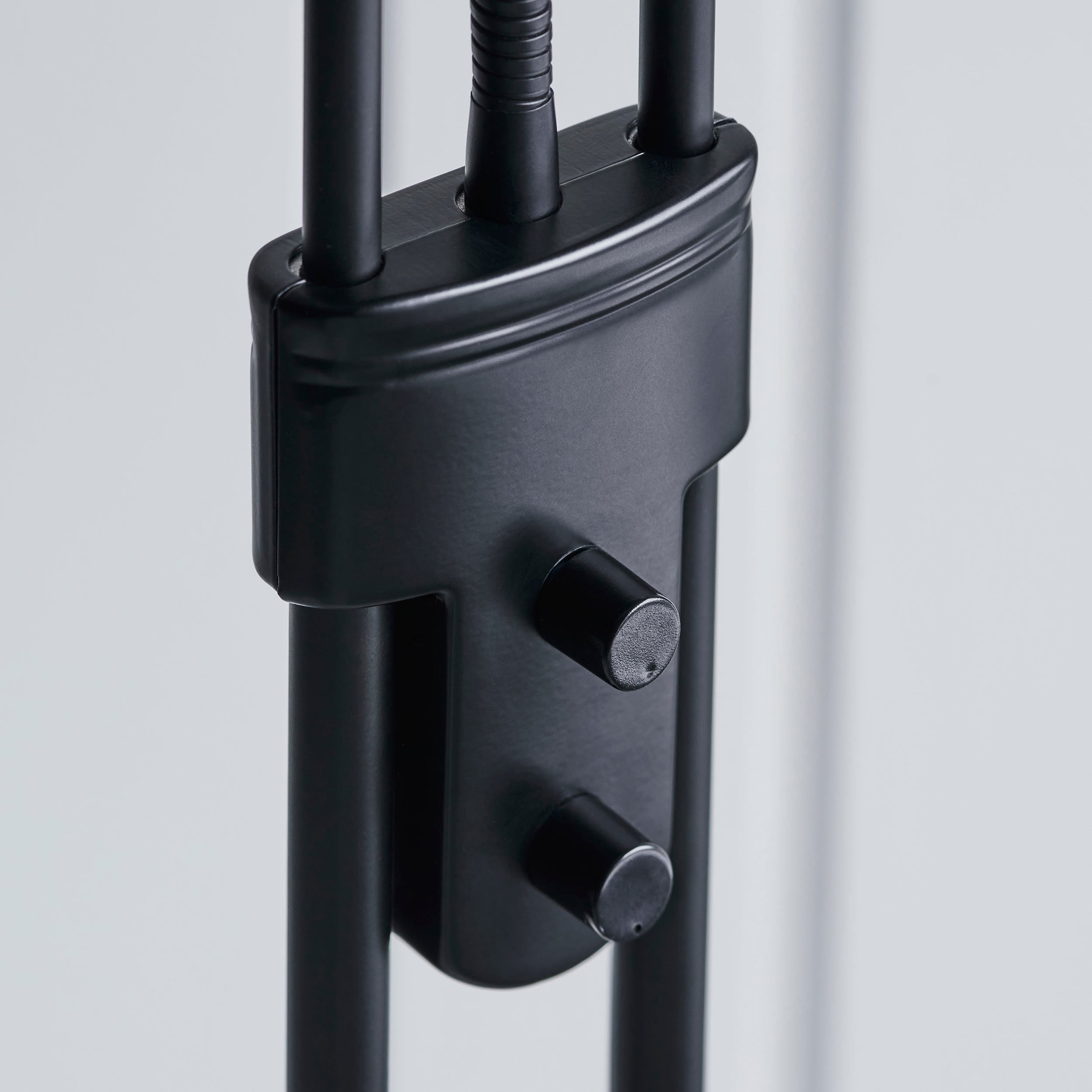 Endon Rome Floor Lamp - Matt Black & Opal Glass