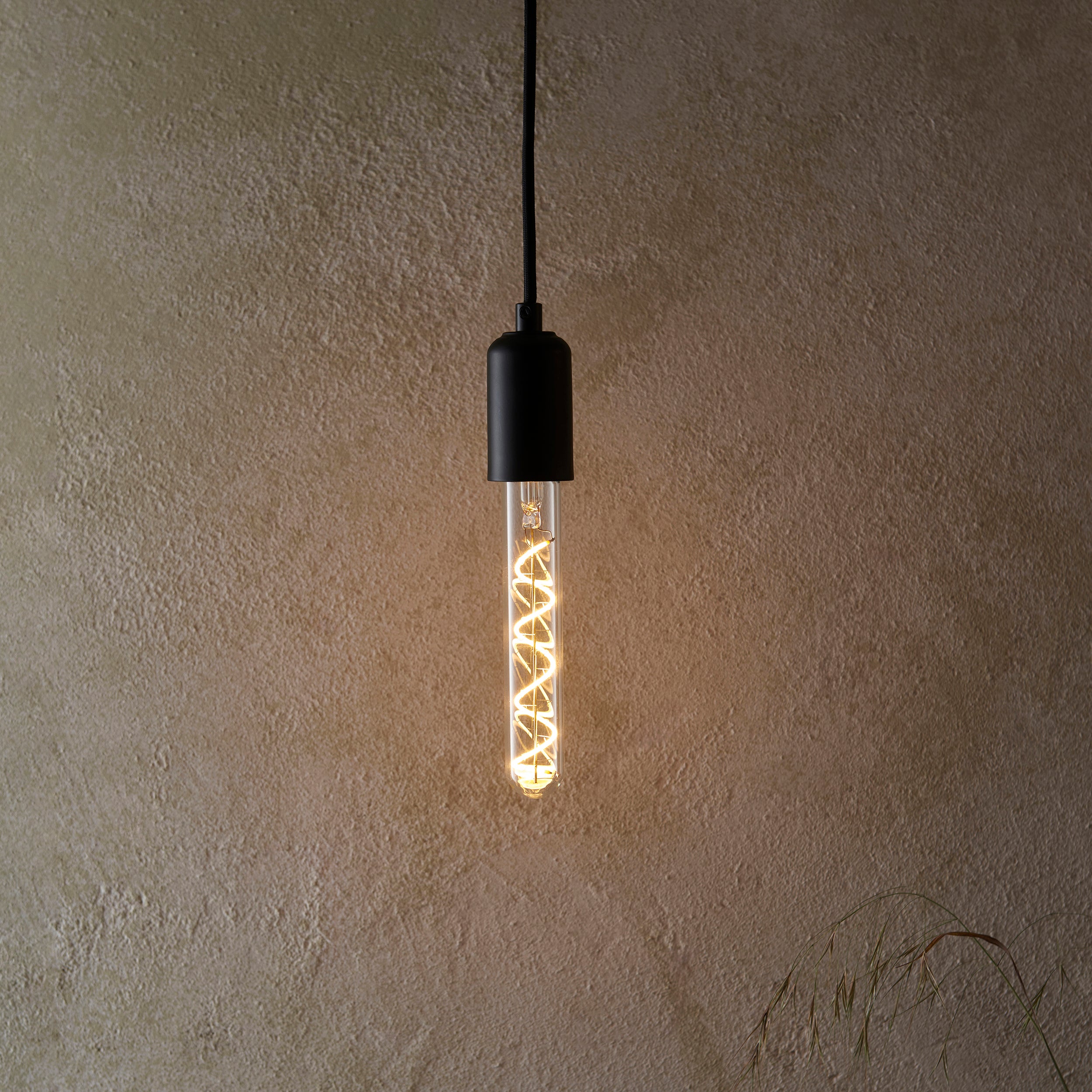 Endon E27 4W LED Spiral Tubular Bulb - 2200K - Dimmable - Clear Glass