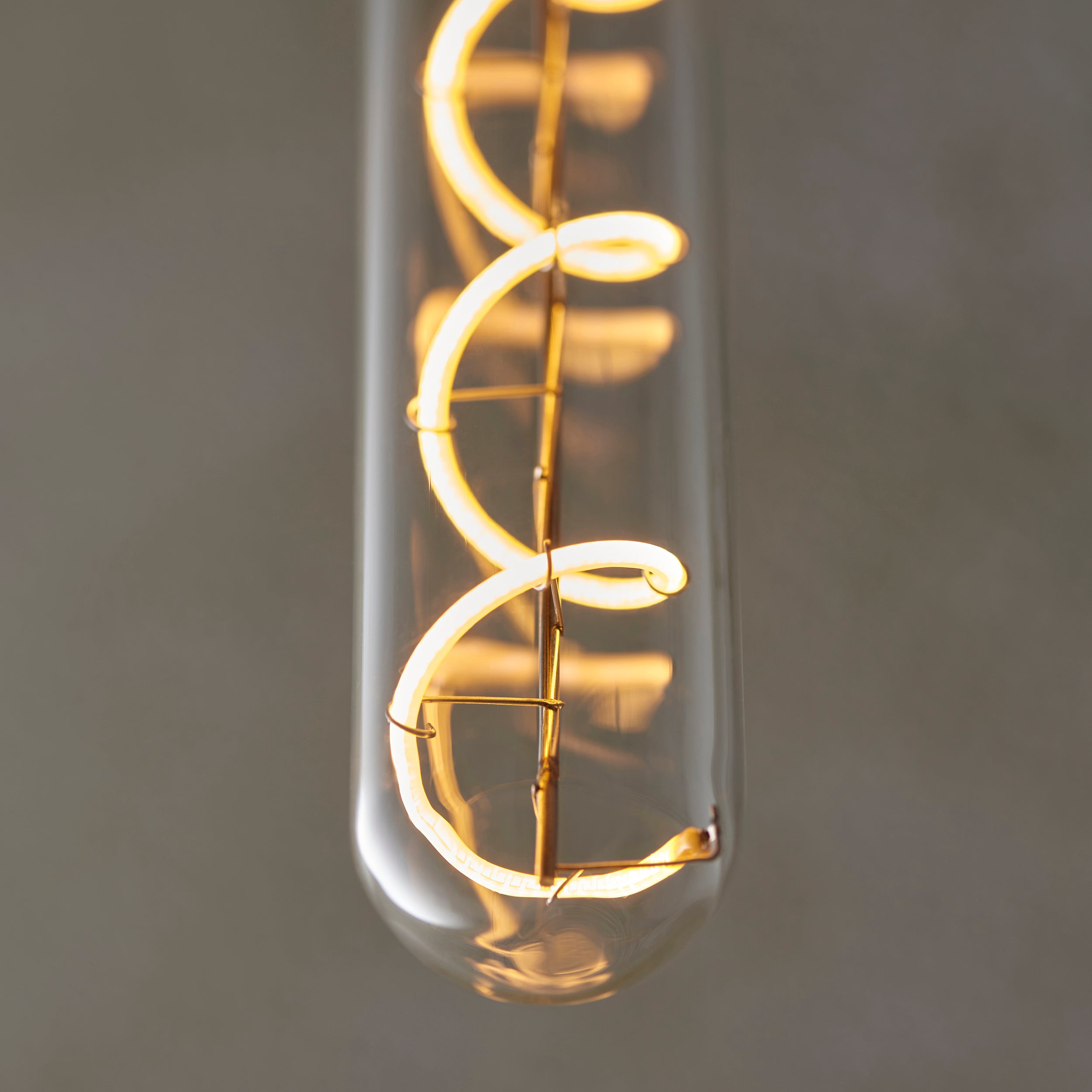 Endon E27 4W LED Spiral Tubular Bulb - 2200K - Dimmable - Clear Glass