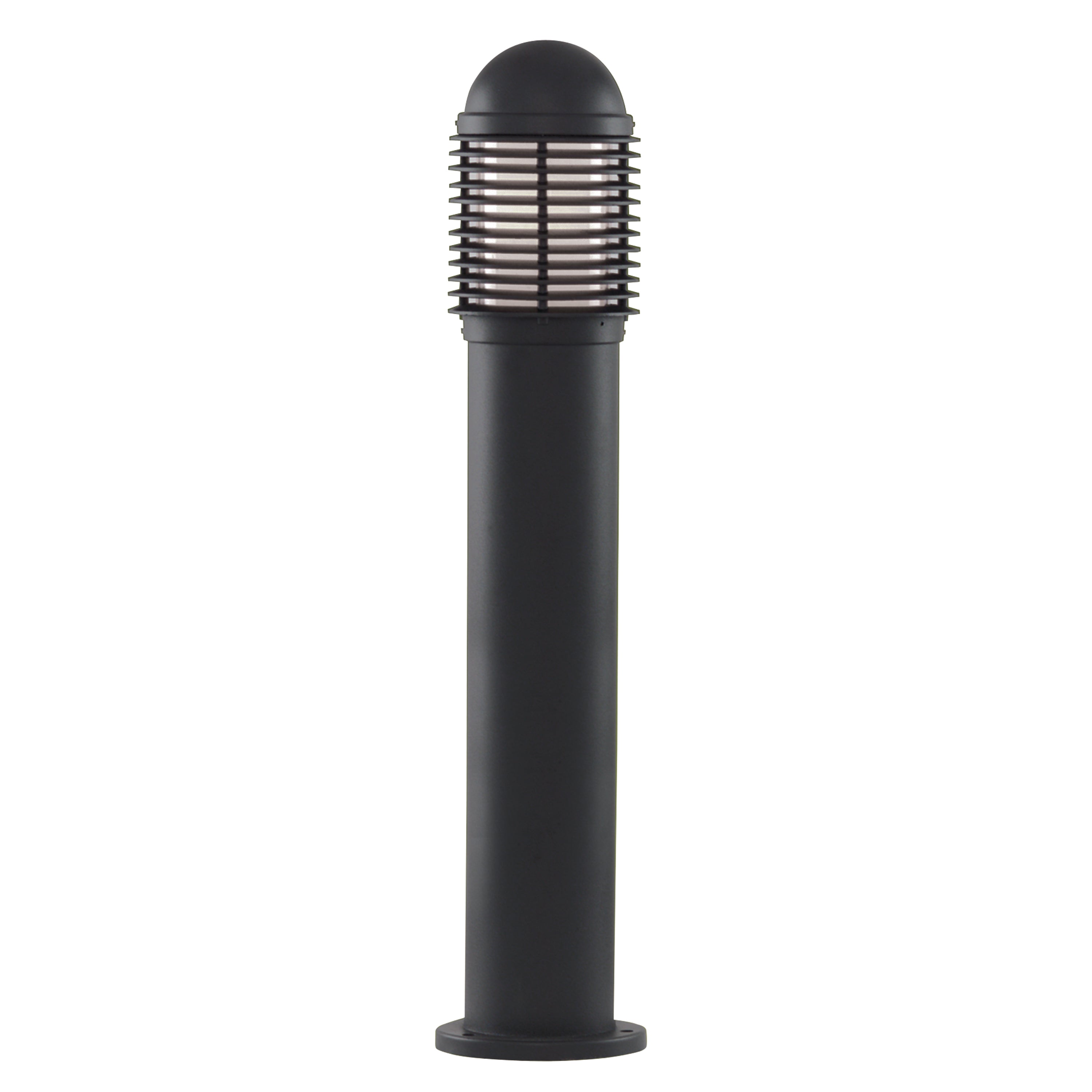 Searchlight Burnall 730mm Narrow Louvre Outdoor Post - Black Aluminium & Glass - IP44