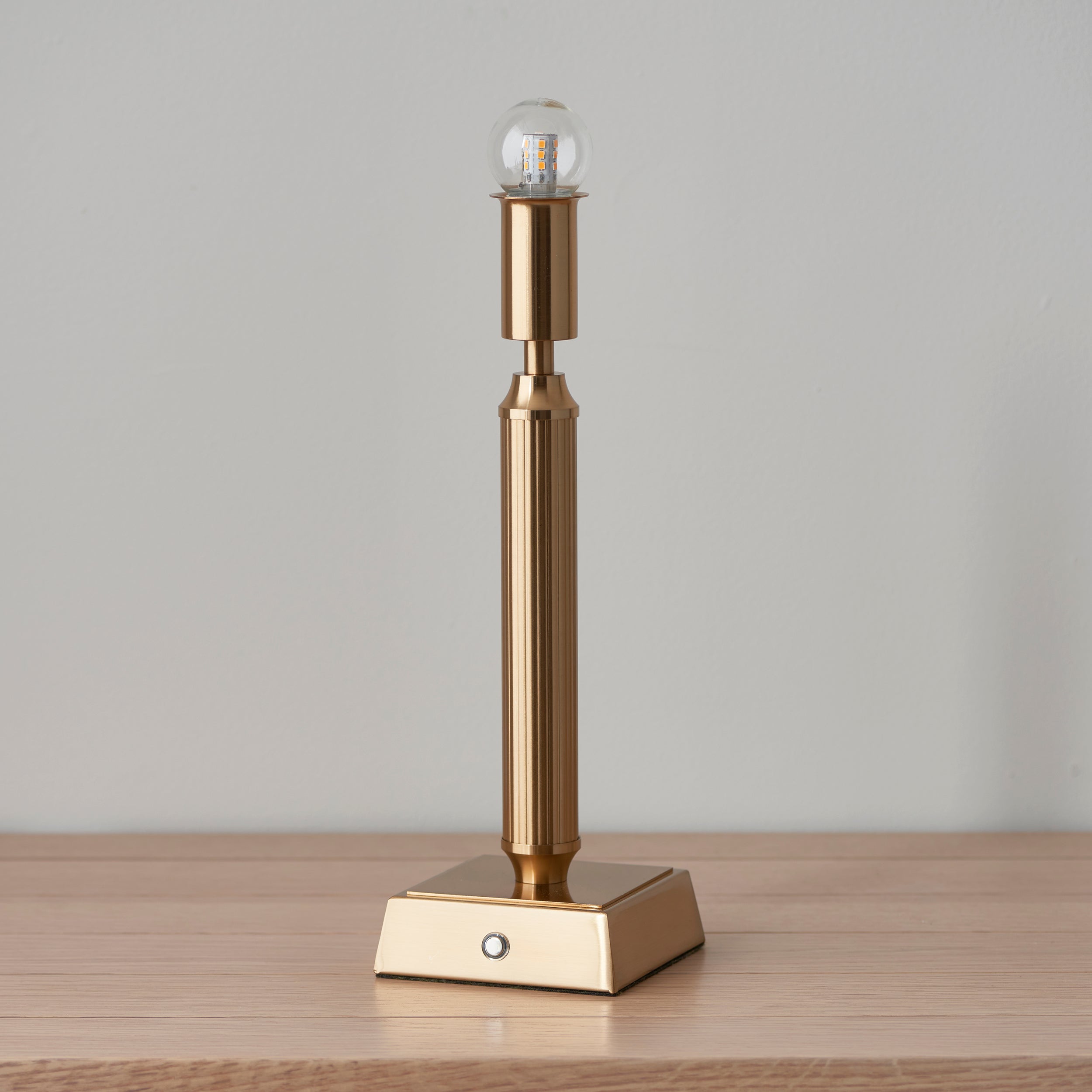 Endon Trobridge Rechargeable Table Lamp - Brushed Aged Brass Plate