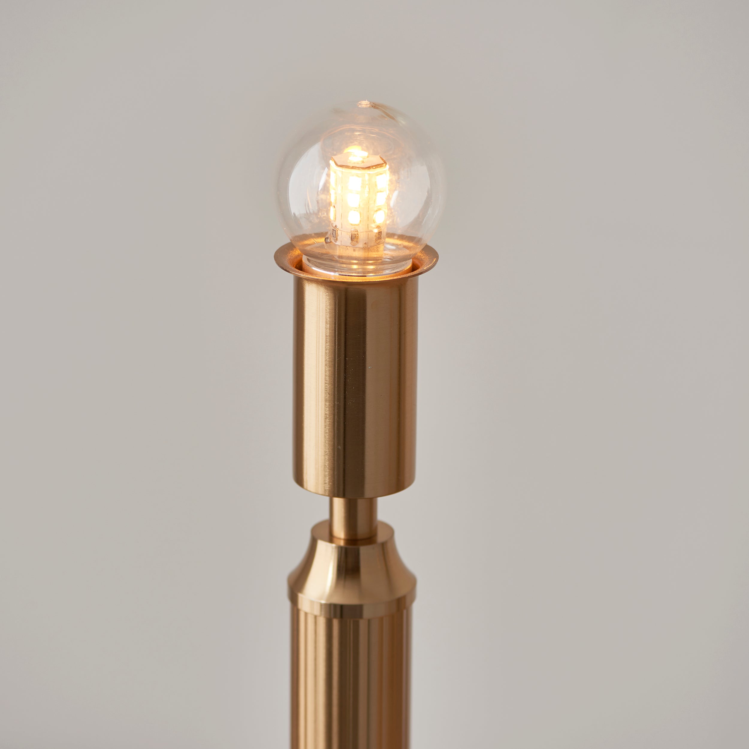 Endon Trobridge Rechargeable Table Lamp - Brushed Aged Brass Plate