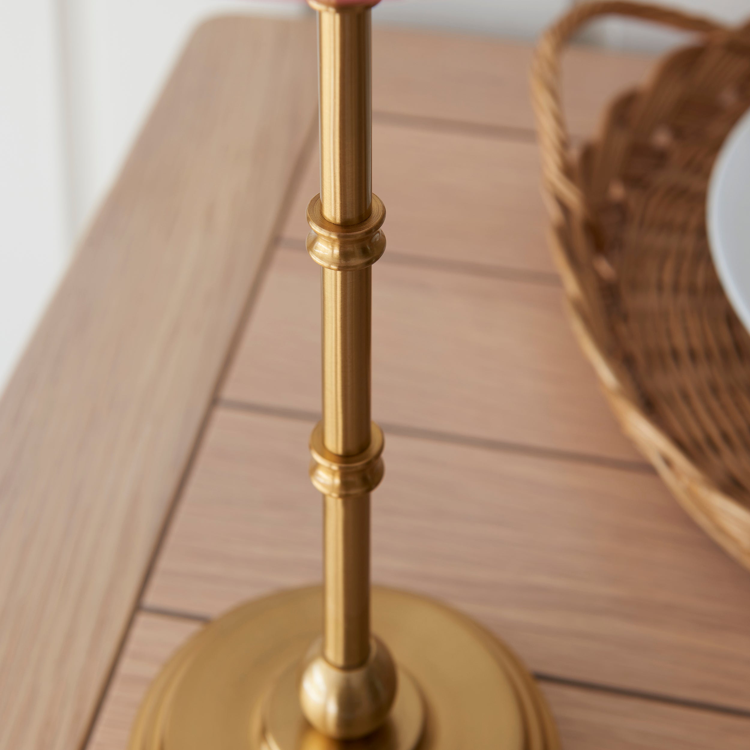 Endon Burley Rechargeable Table Lamp - Brushed Aged Brass Plate