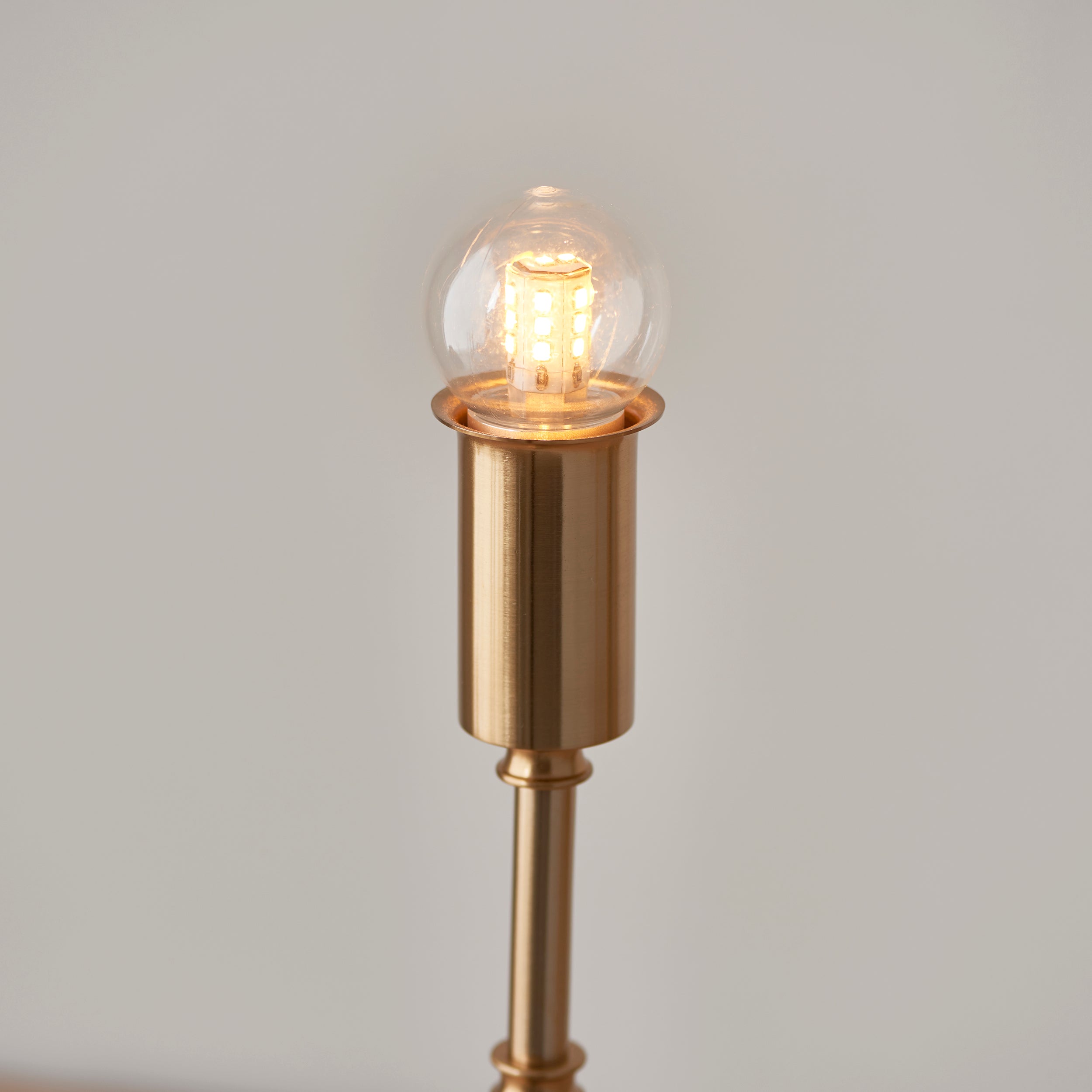 Endon Burley Rechargeable Table Lamp - Brushed Aged Brass Plate