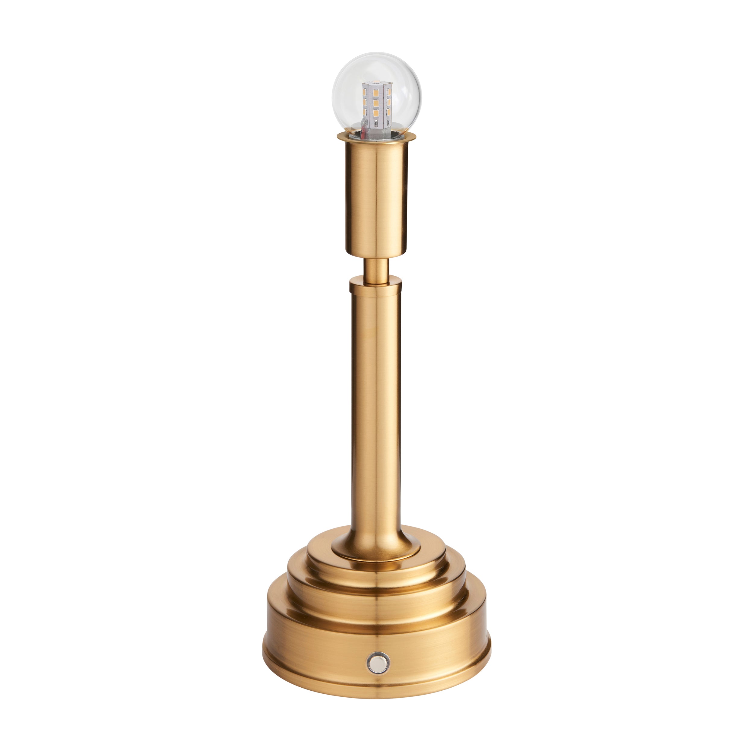 Endon Upton Rechargeable Table Lamp - Brushed Aged Brass Plate