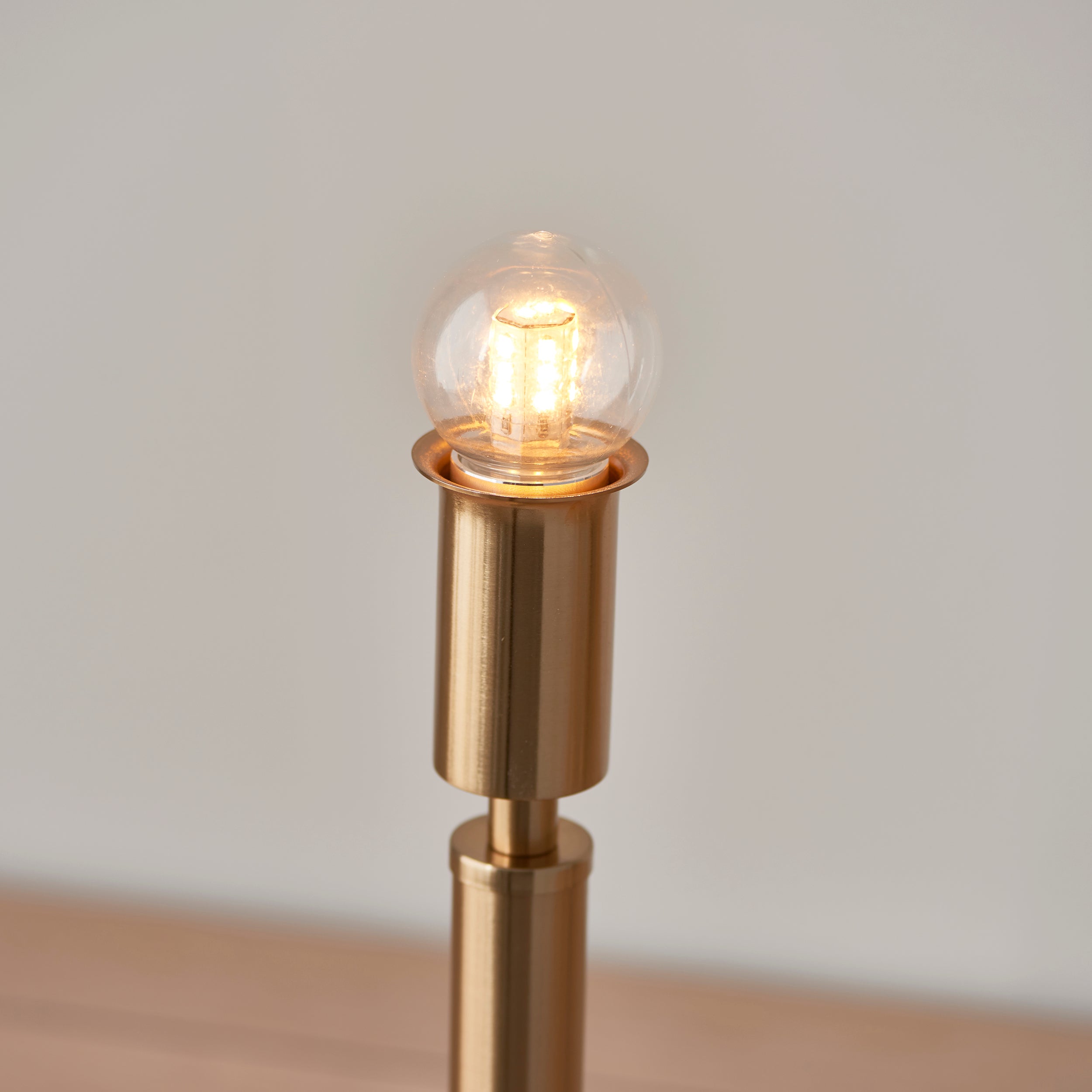 Endon Upton Rechargeable Table Lamp - Brushed Aged Brass Plate