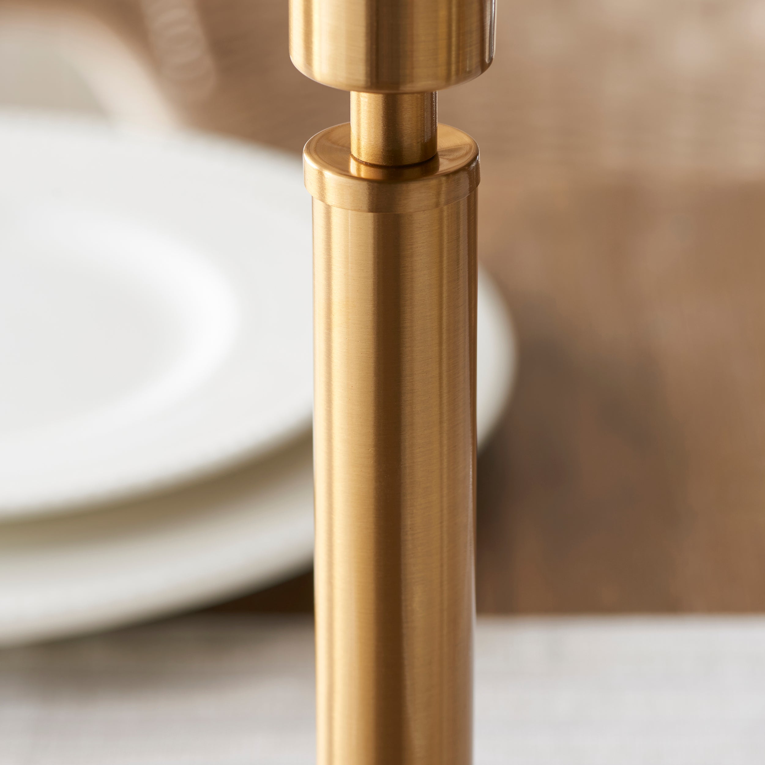Endon Upton Rechargeable Table Lamp - Brushed Aged Brass Plate