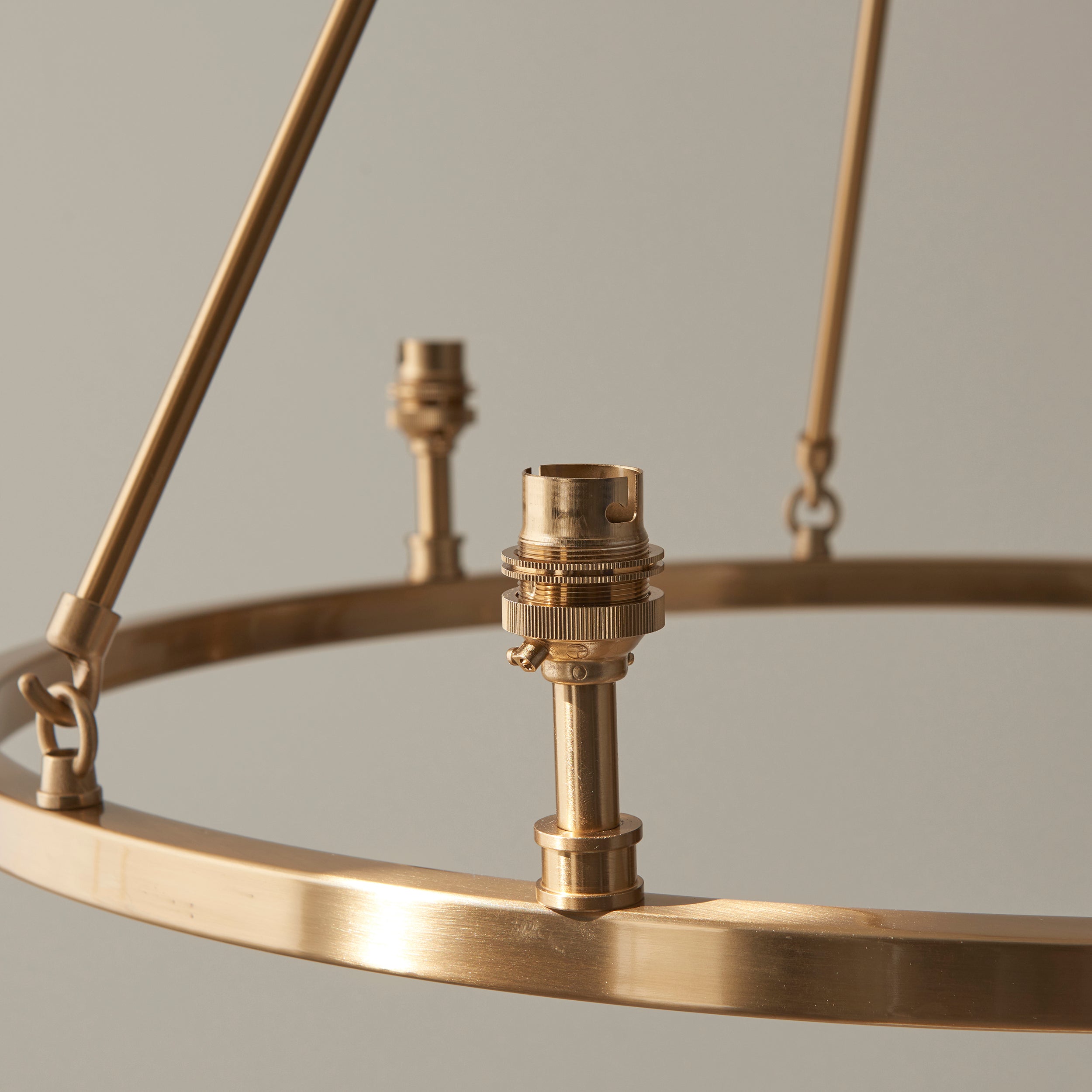 Endon Chester 6 Light Pendant - Brushed Aged Brass Plate