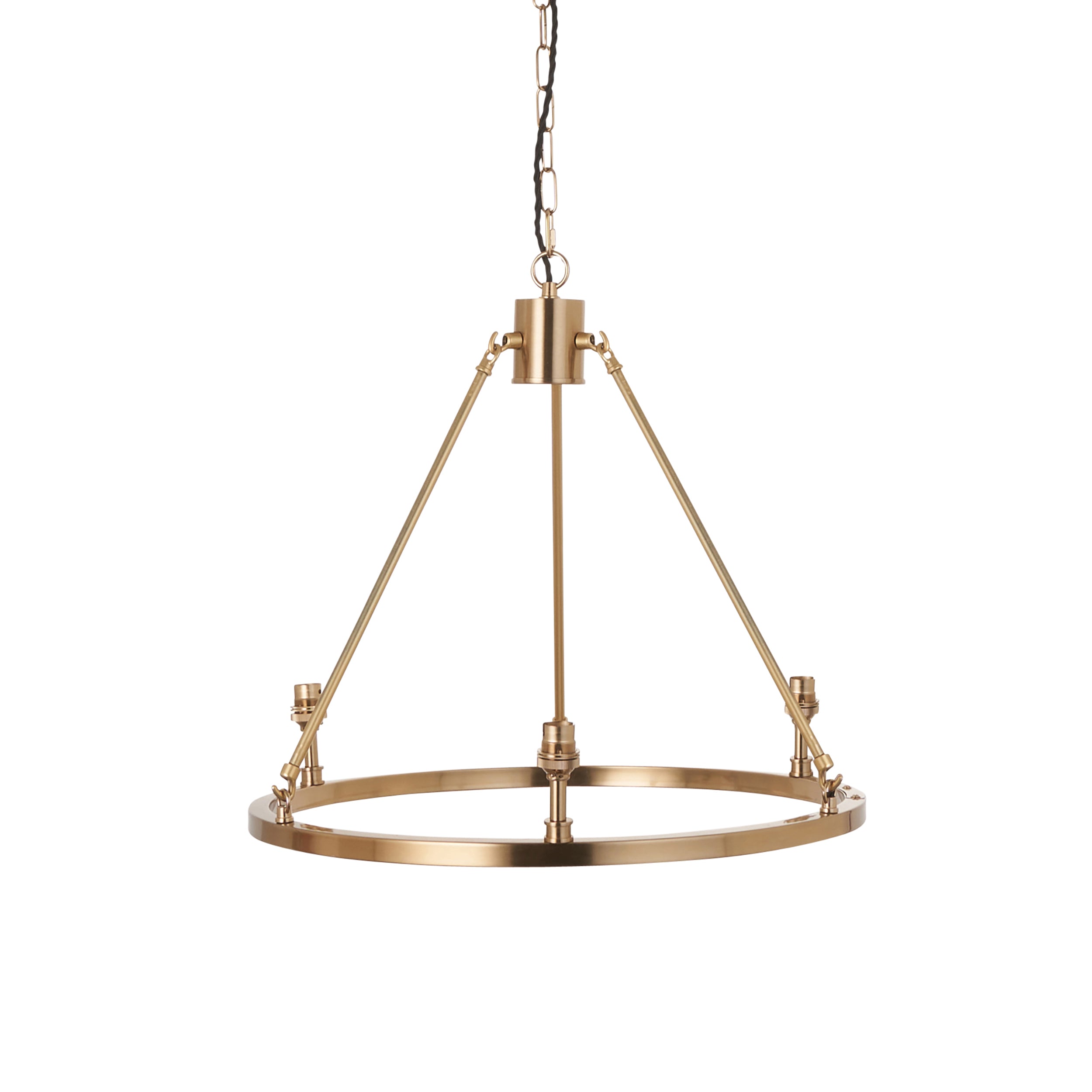 Endon Chester 3 Light Pendant - Brushed Aged Brass Plate