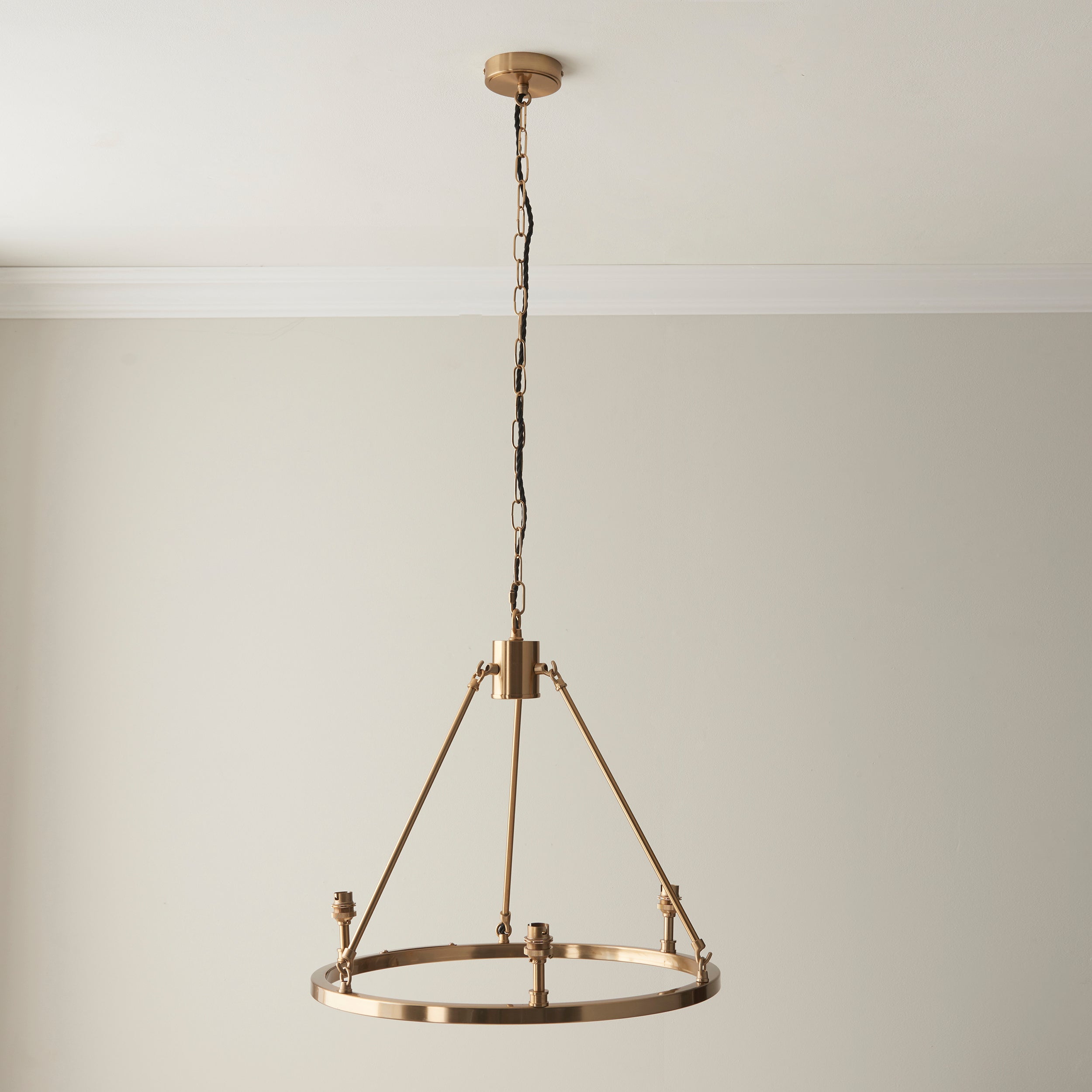 Endon Chester 3 Light Pendant - Brushed Aged Brass Plate