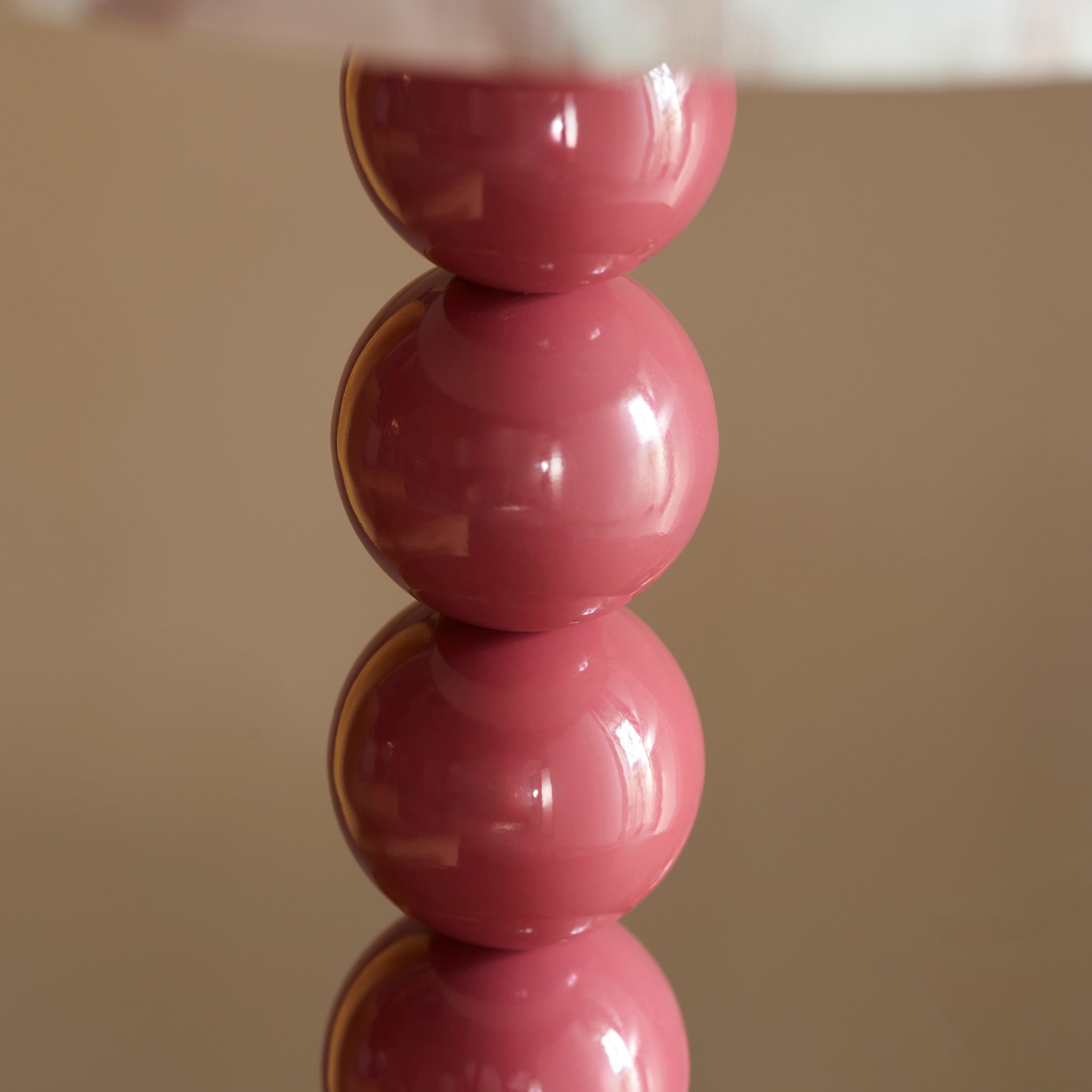 Endon Higgledy Single Light Table Lamp - Gloss Pink Clay Paint