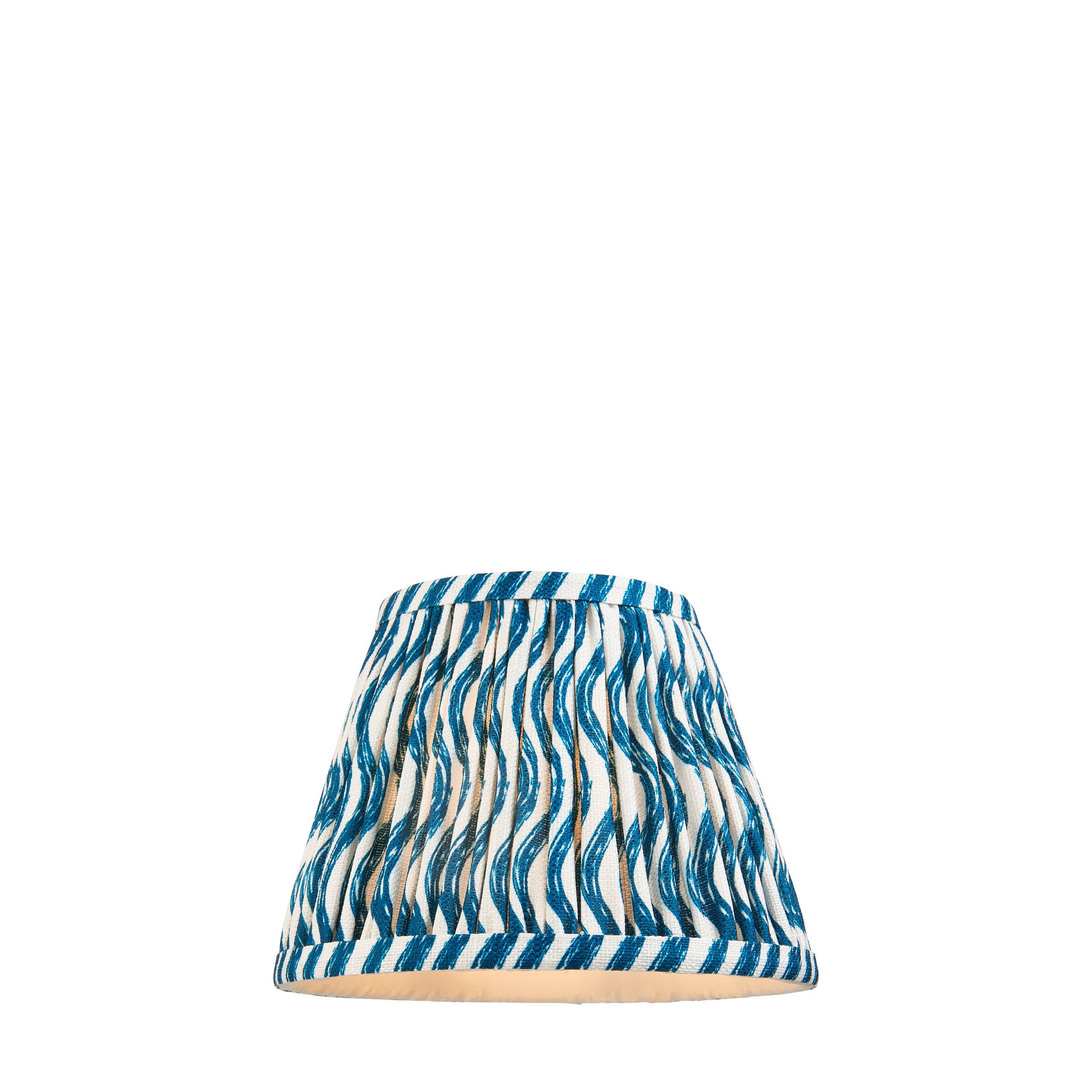 Endon Ripple Single Light Shade 20cm - Marlin Blue Fabric