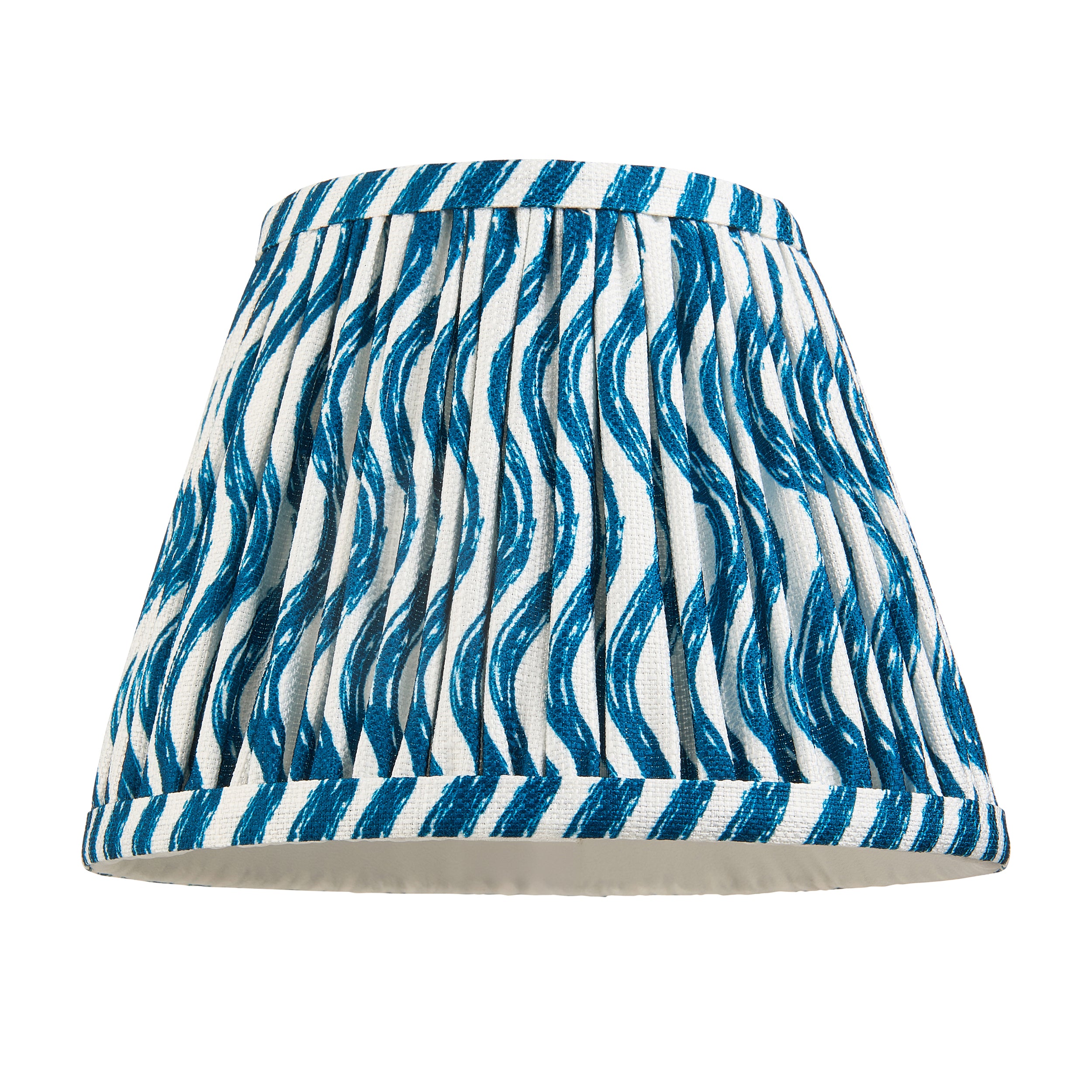 Endon Ripple Single Light Shade 20cm - Marlin Blue Fabric