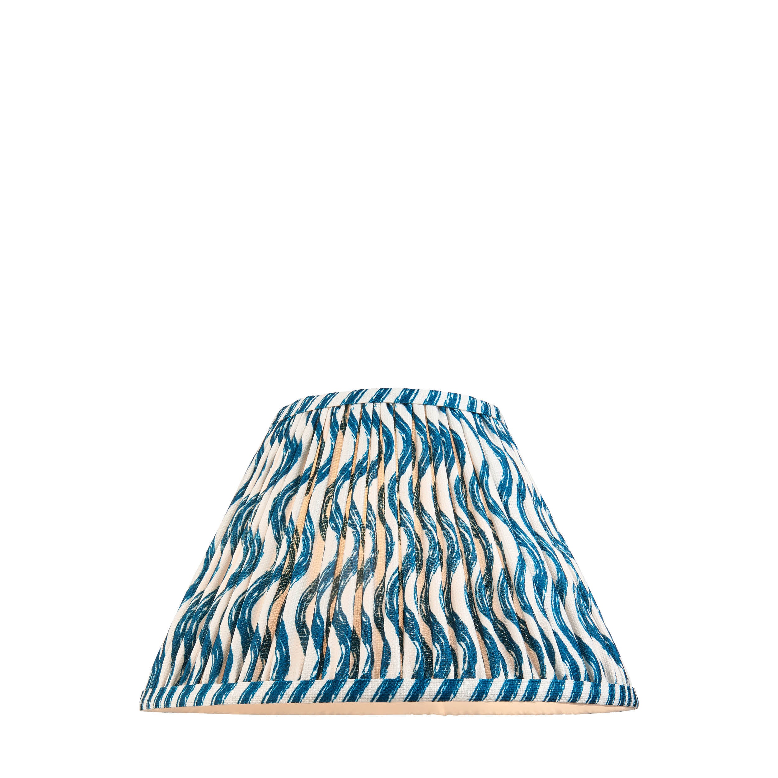 Endon Ripple Single Light Shade 30cm - Marlin Blue Fabric