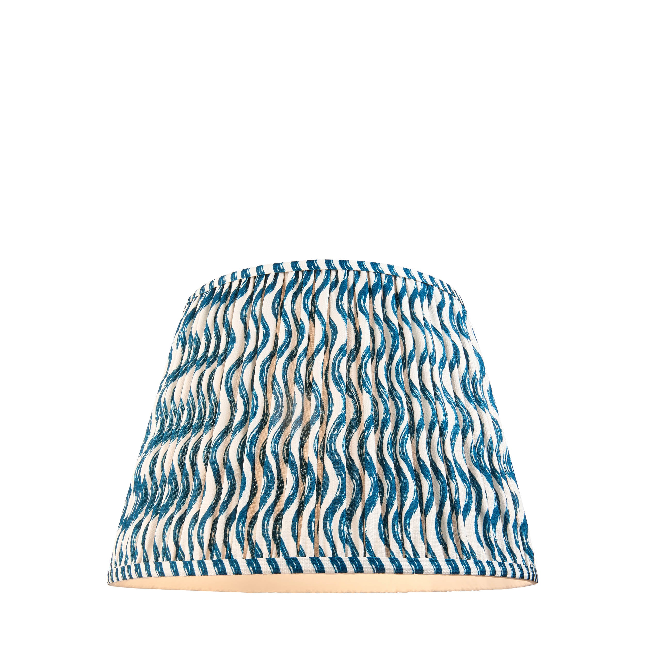 Endon Ripple Single Light Shade 40cm - Marlin Blue Fabric