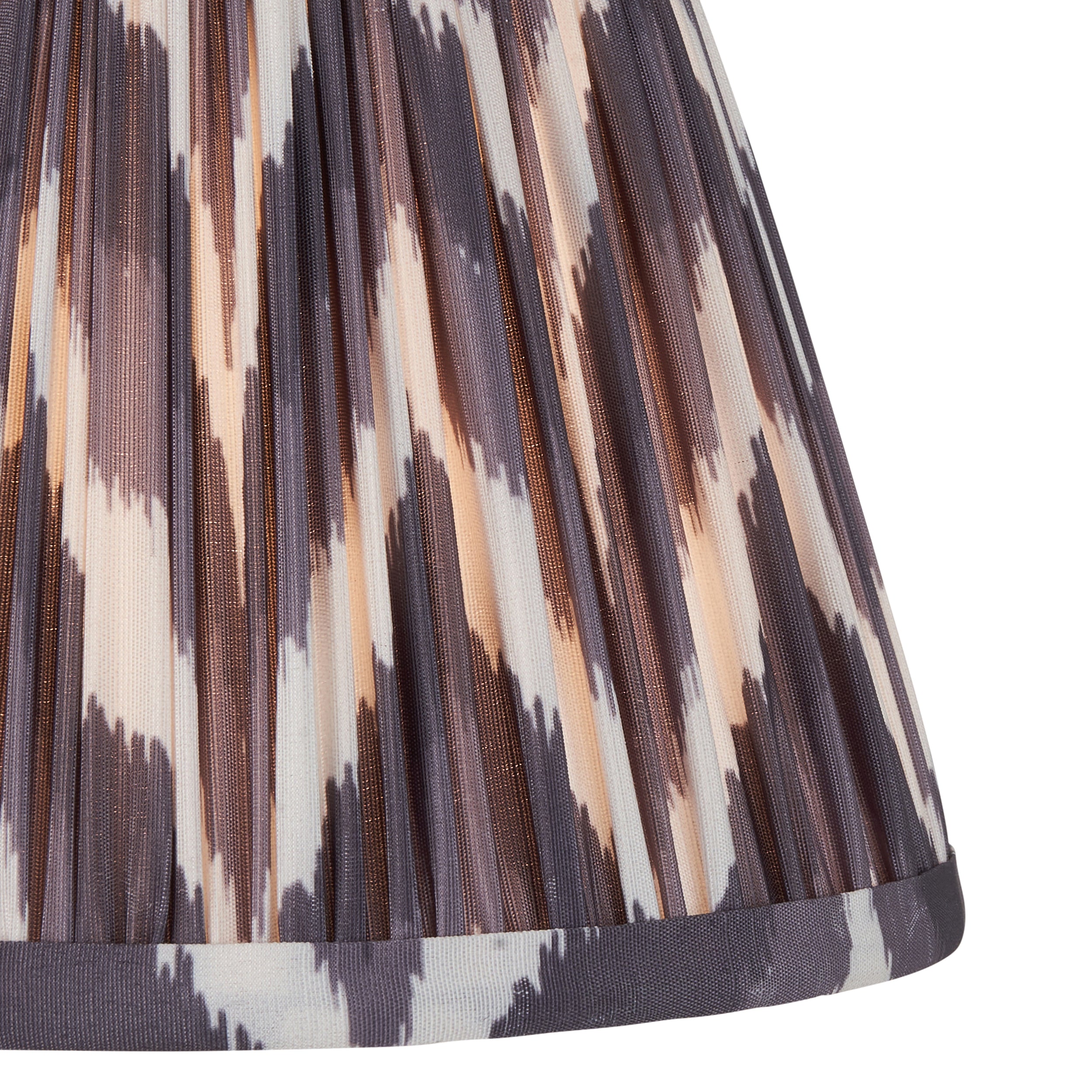 Endon Zigzag Single Light Shade 20cm - Pearl Grey Fabric