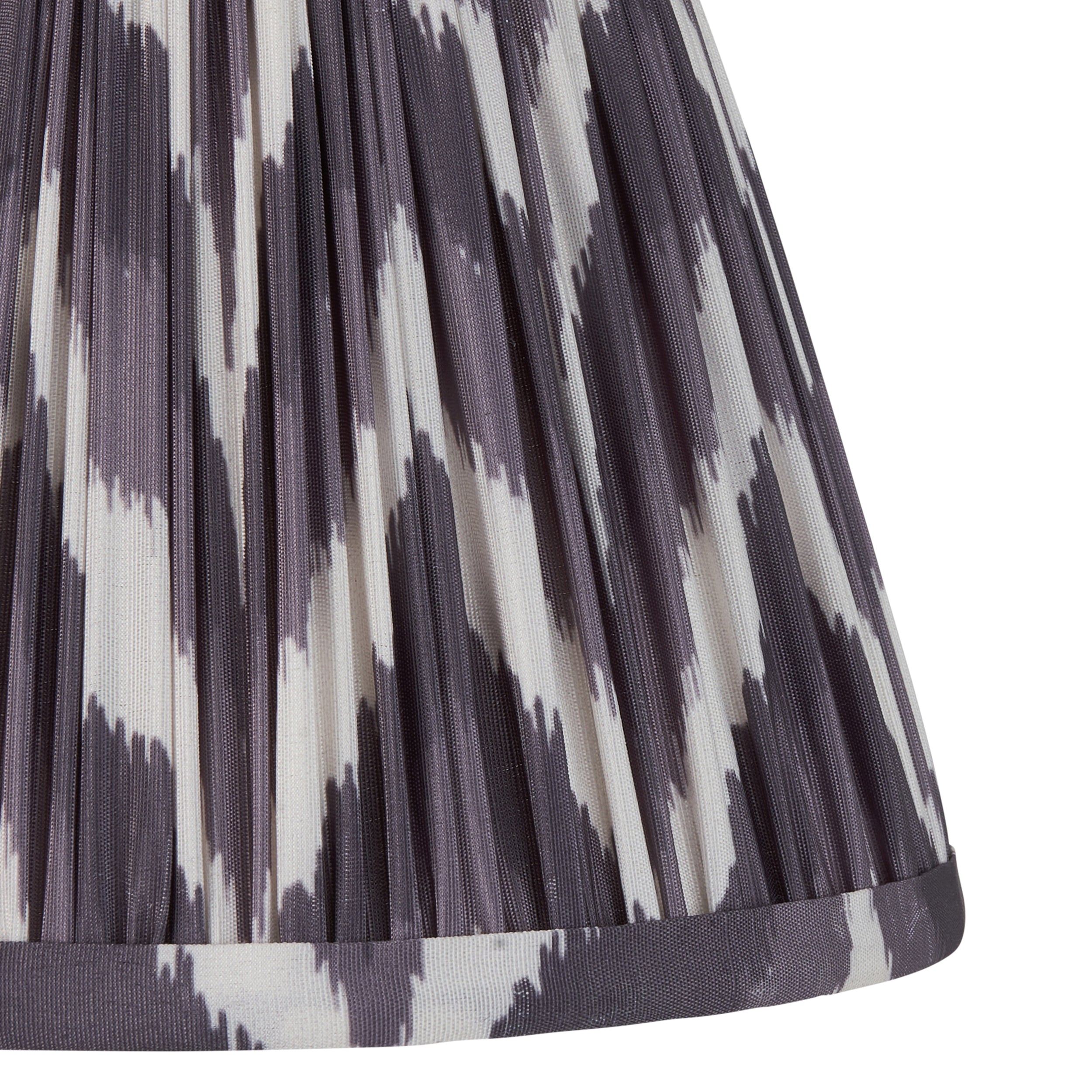 Endon Zigzag Single Light Shade 20cm - Pearl Grey Fabric