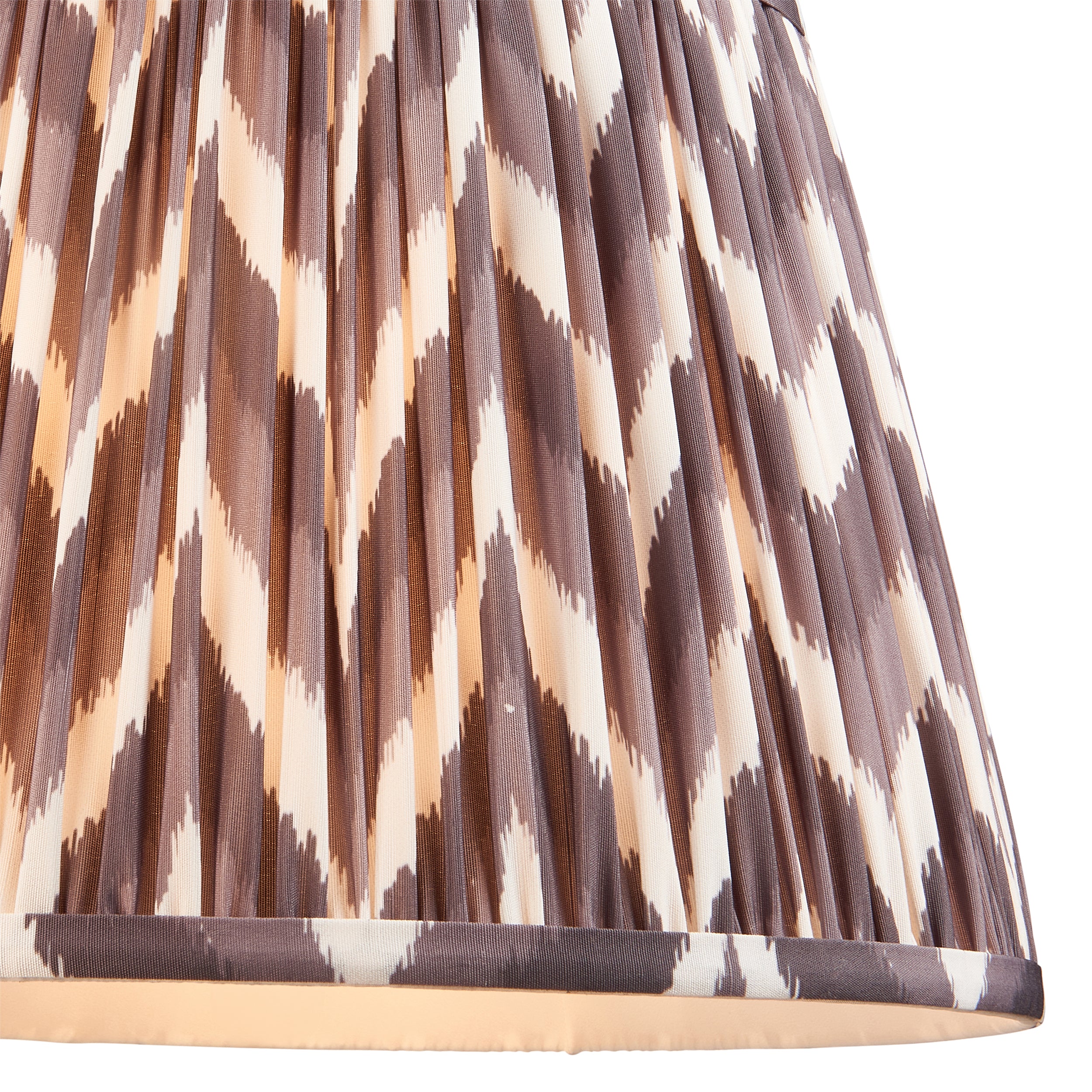 Endon Zigzag Single Light Shade 35cm - Pearl Grey Fabric