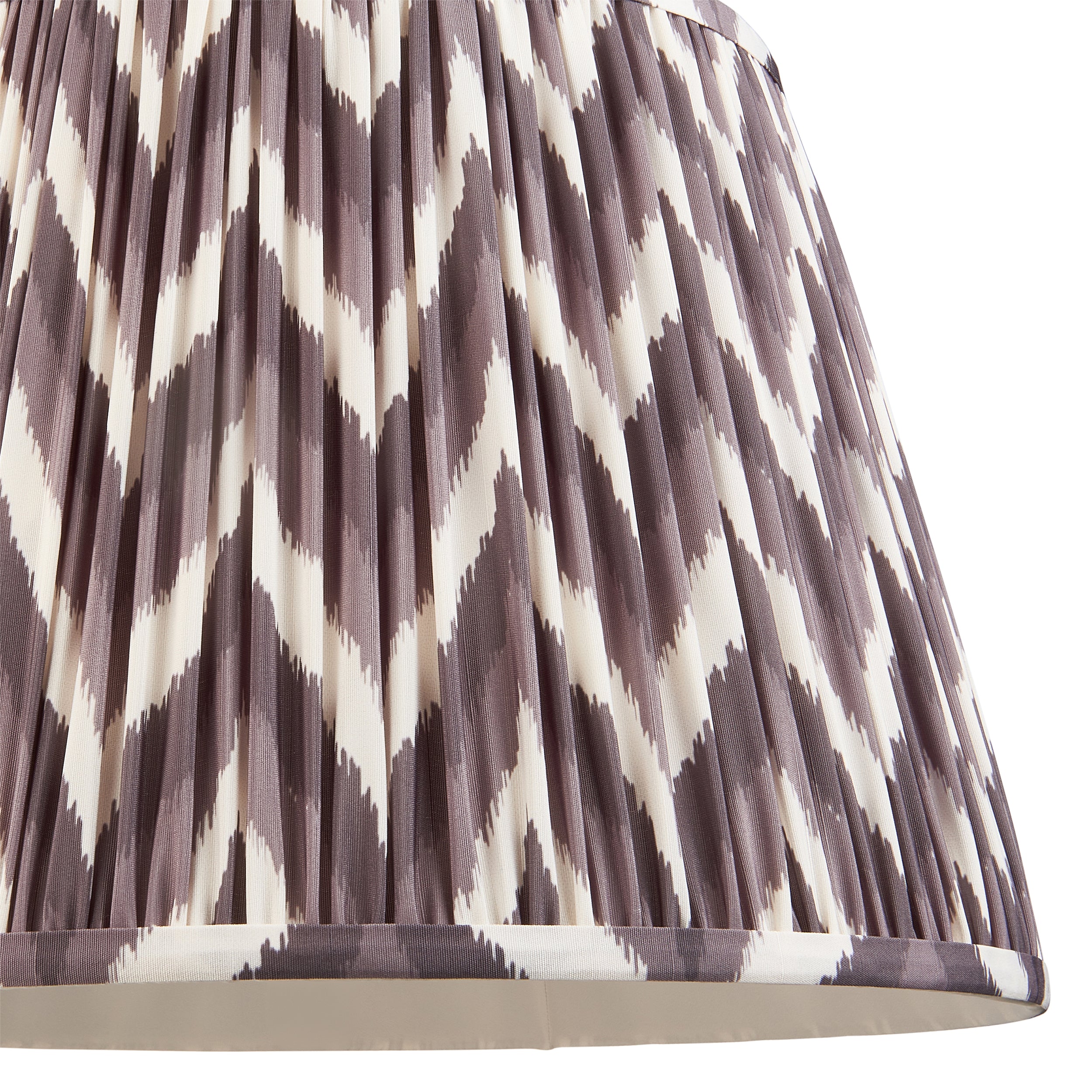 Endon Zigzag Single Light Shade 40cm - Pearl Grey Fabric