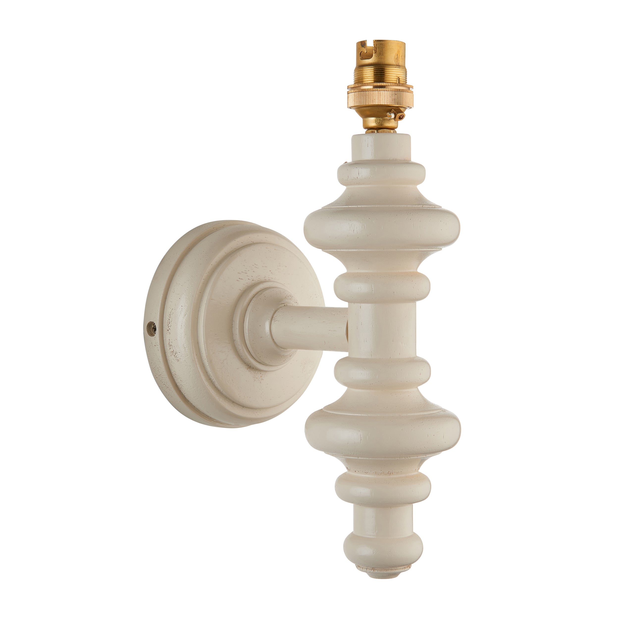 Endon Carnaby Single Light Wall - Satin Almond White Paint