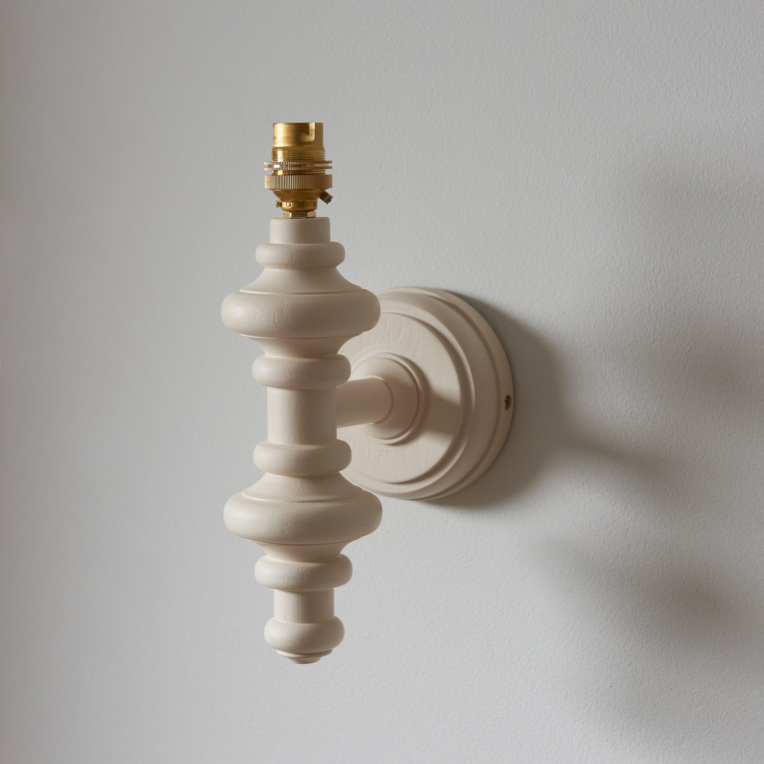 Endon Carnaby Single Light Wall - Satin Almond White Paint