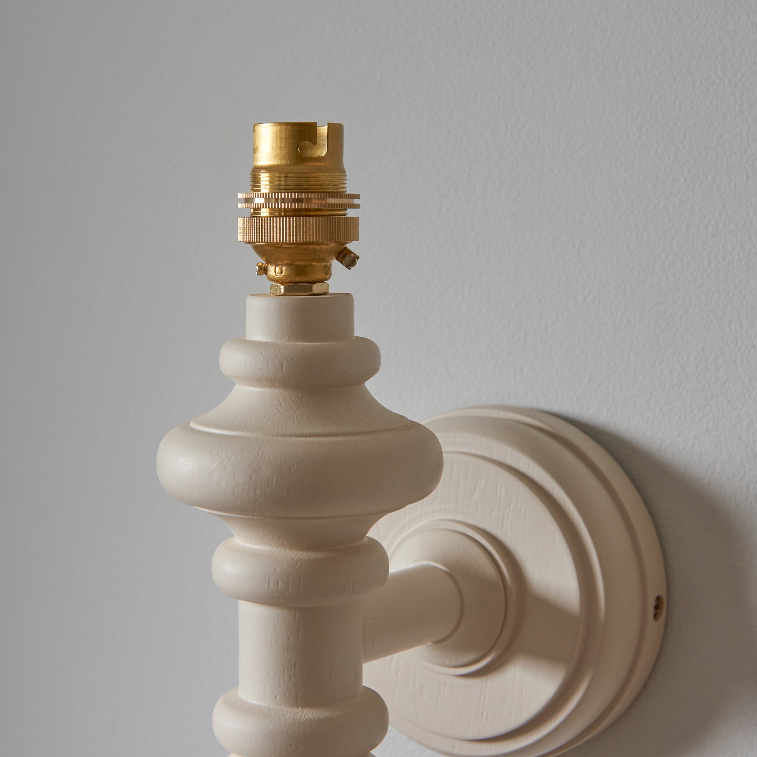 Endon Carnaby Single Light Wall - Satin Almond White Paint