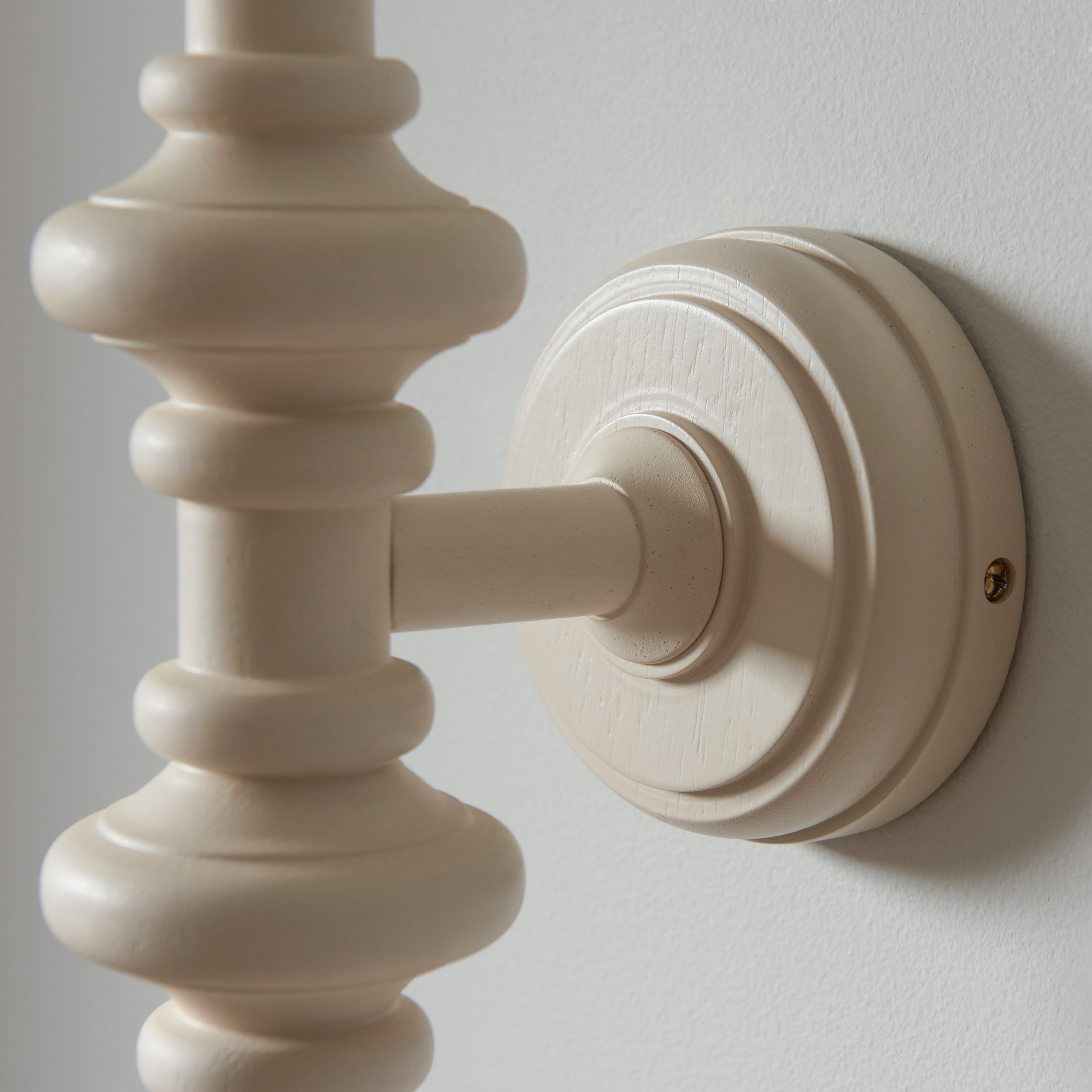 Endon Carnaby Single Light Wall - Satin Almond White Paint