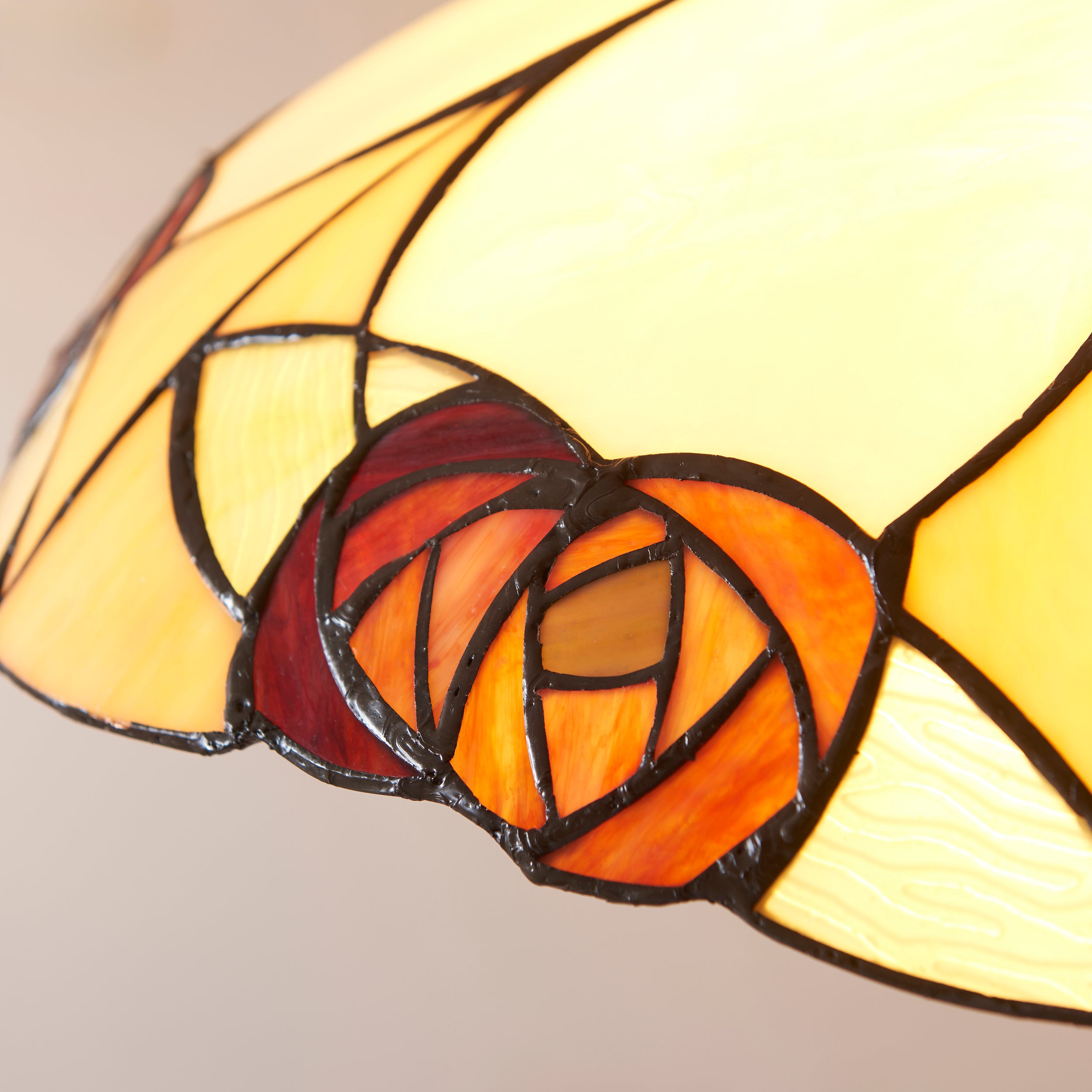 Interiors 1900 Ingram Large Pendant - Handcrafted Tiffany Style Glass