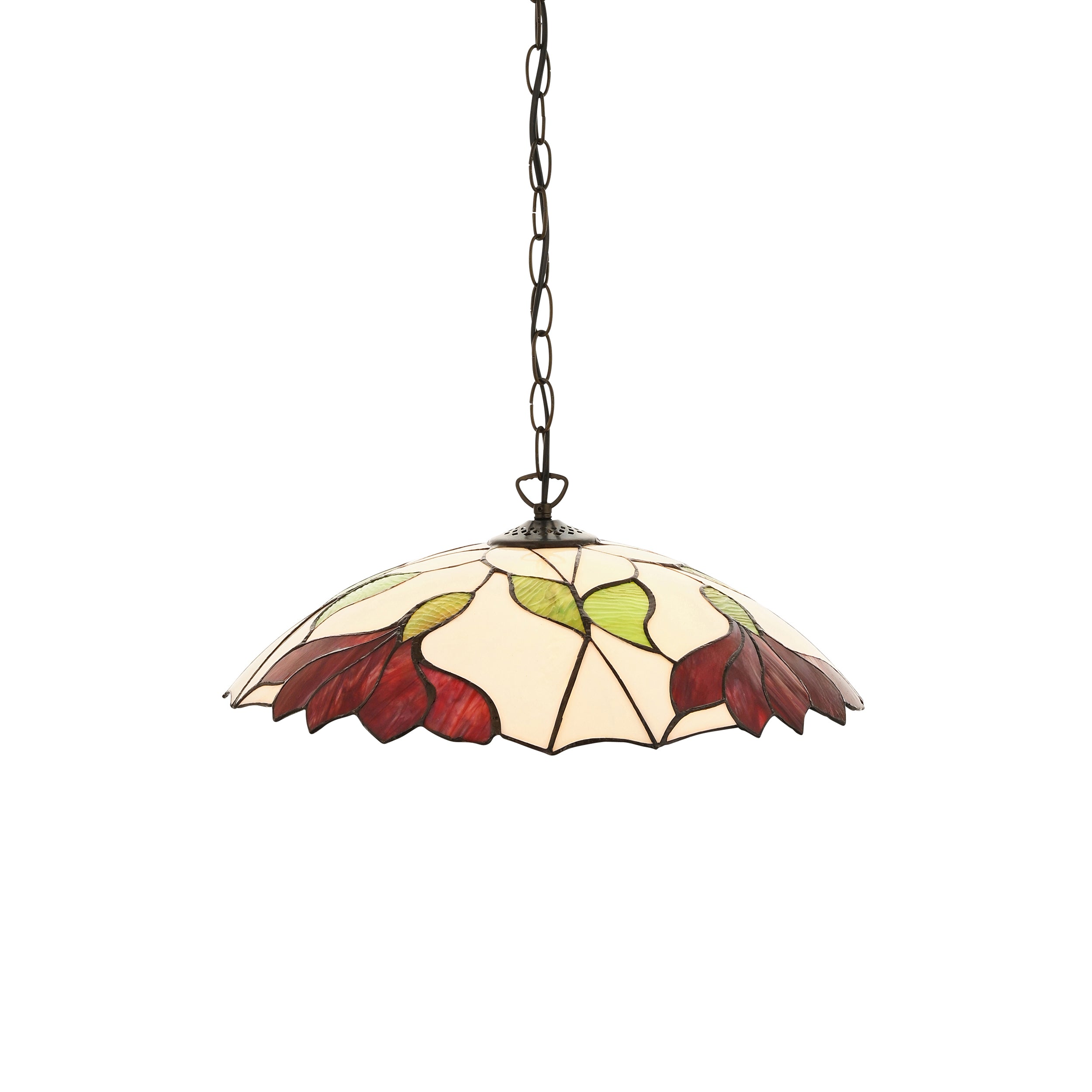 Interiors 1900 Botanica Large Pendant - Handcrafted Tiffany Style Glass
