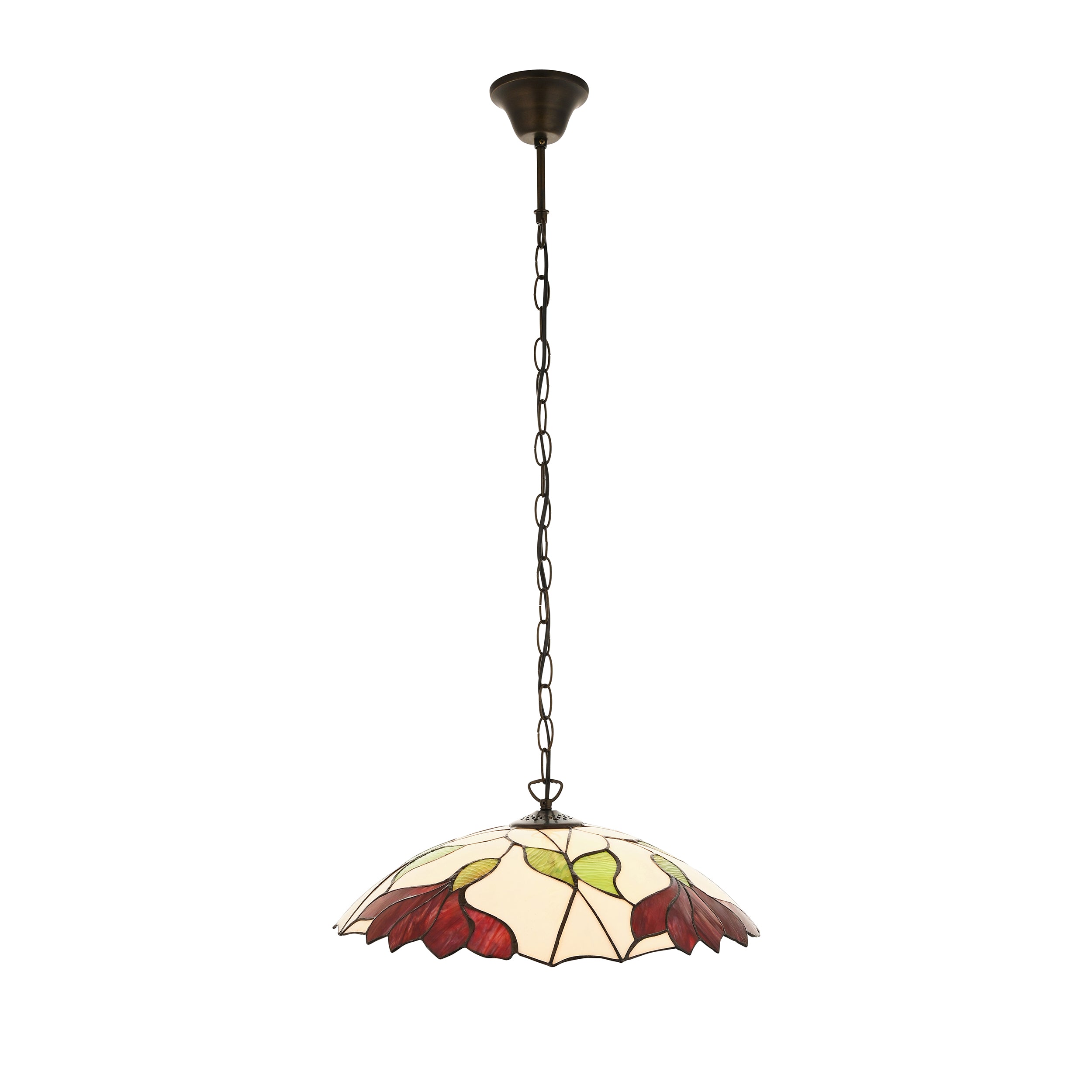 Interiors 1900 Botanica Large Pendant - Handcrafted Tiffany Style Glass