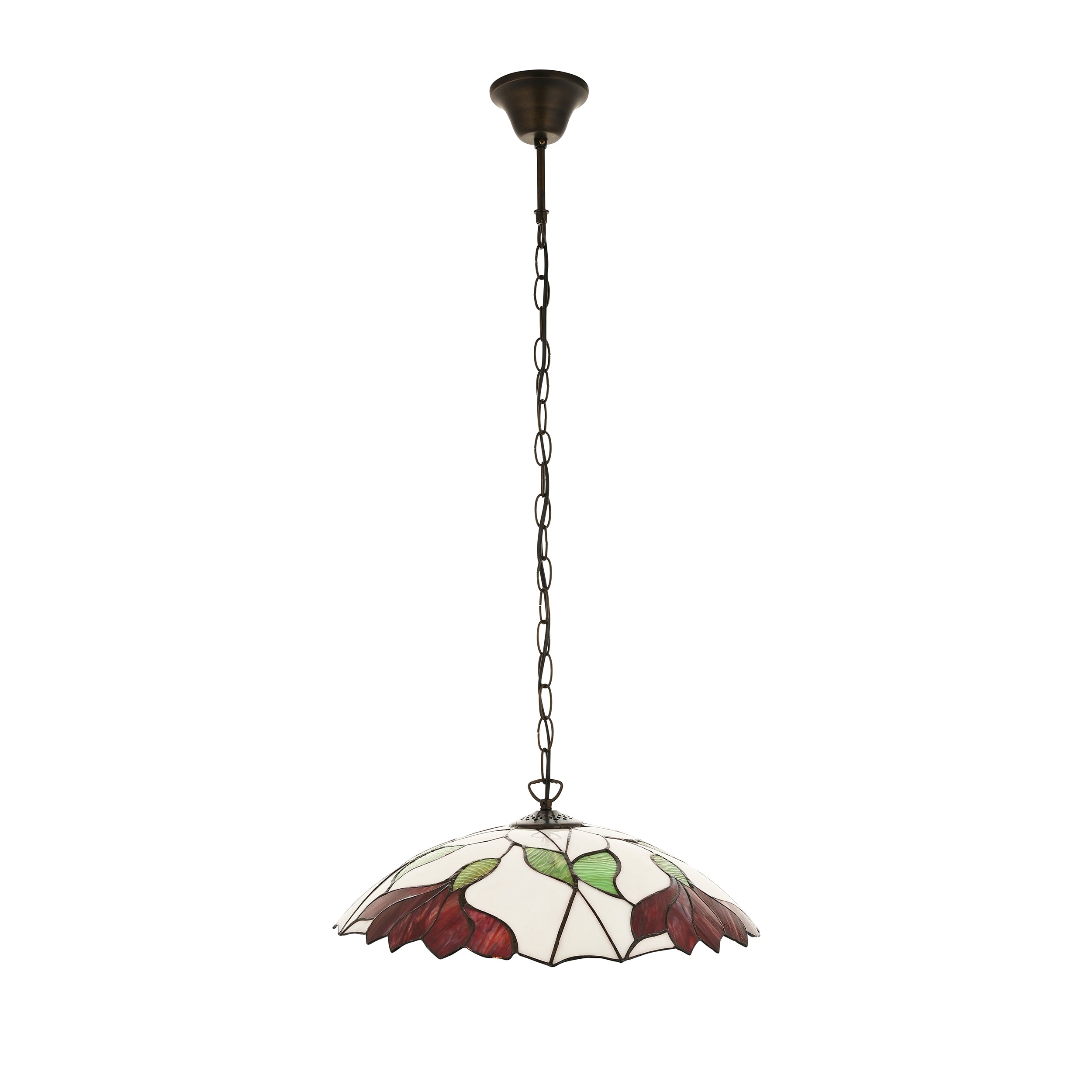 Interiors 1900 Botanica Large Pendant - Handcrafted Tiffany Style Glass