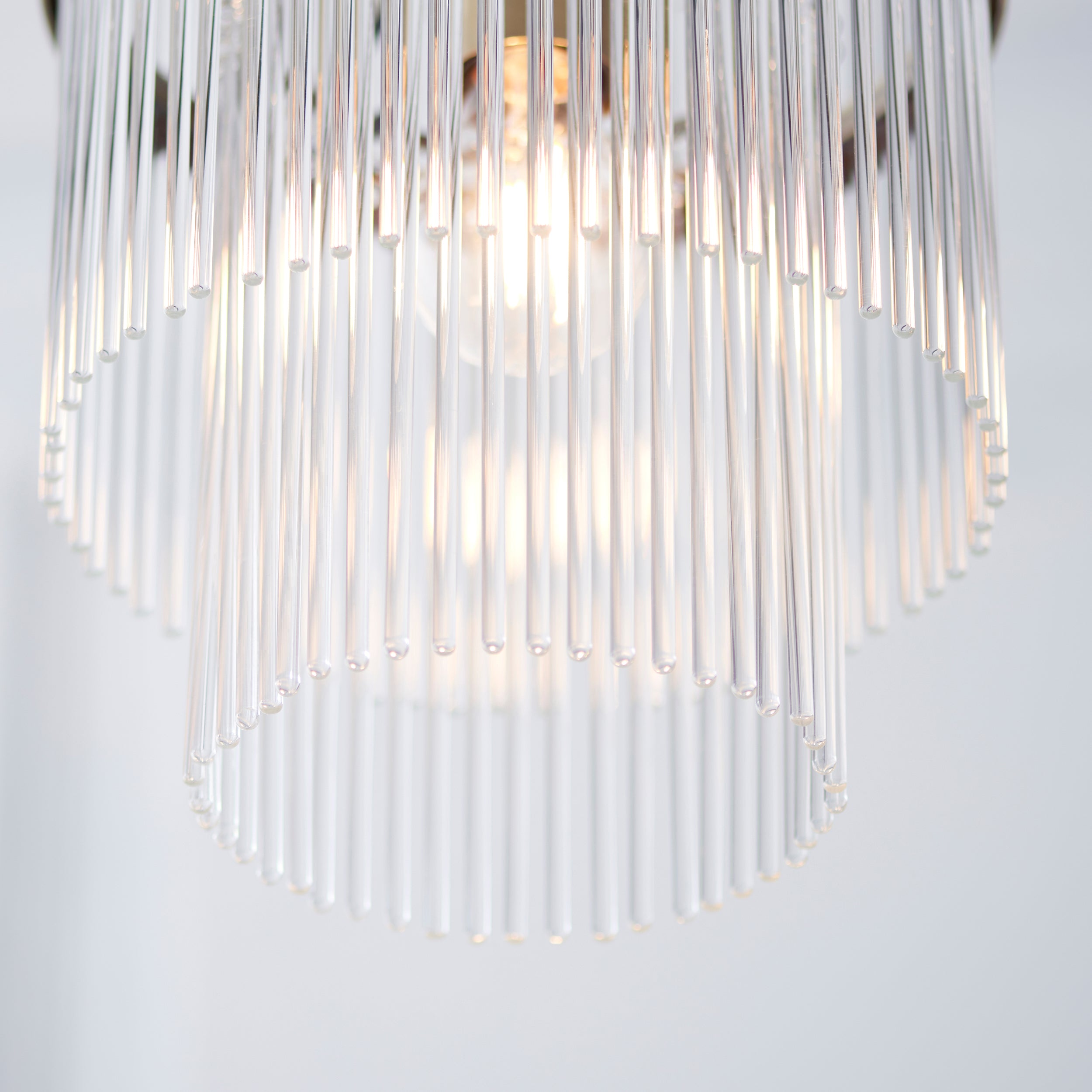 Endon Marietta Single Light Pendant - Antique Brass Plate & Clear Glass