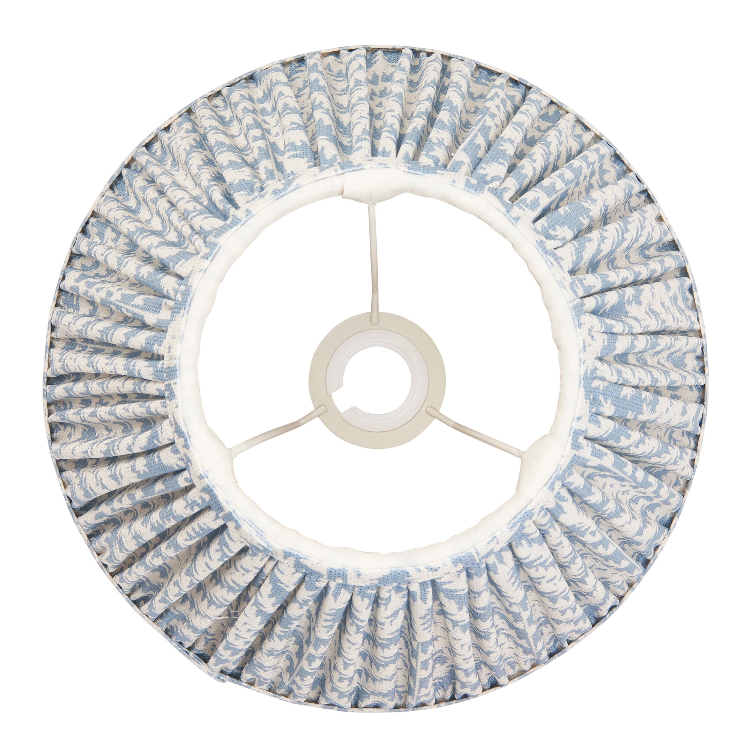 Endon Leaf Single Light Shade 30cm - Shell Bay Blue Fabric