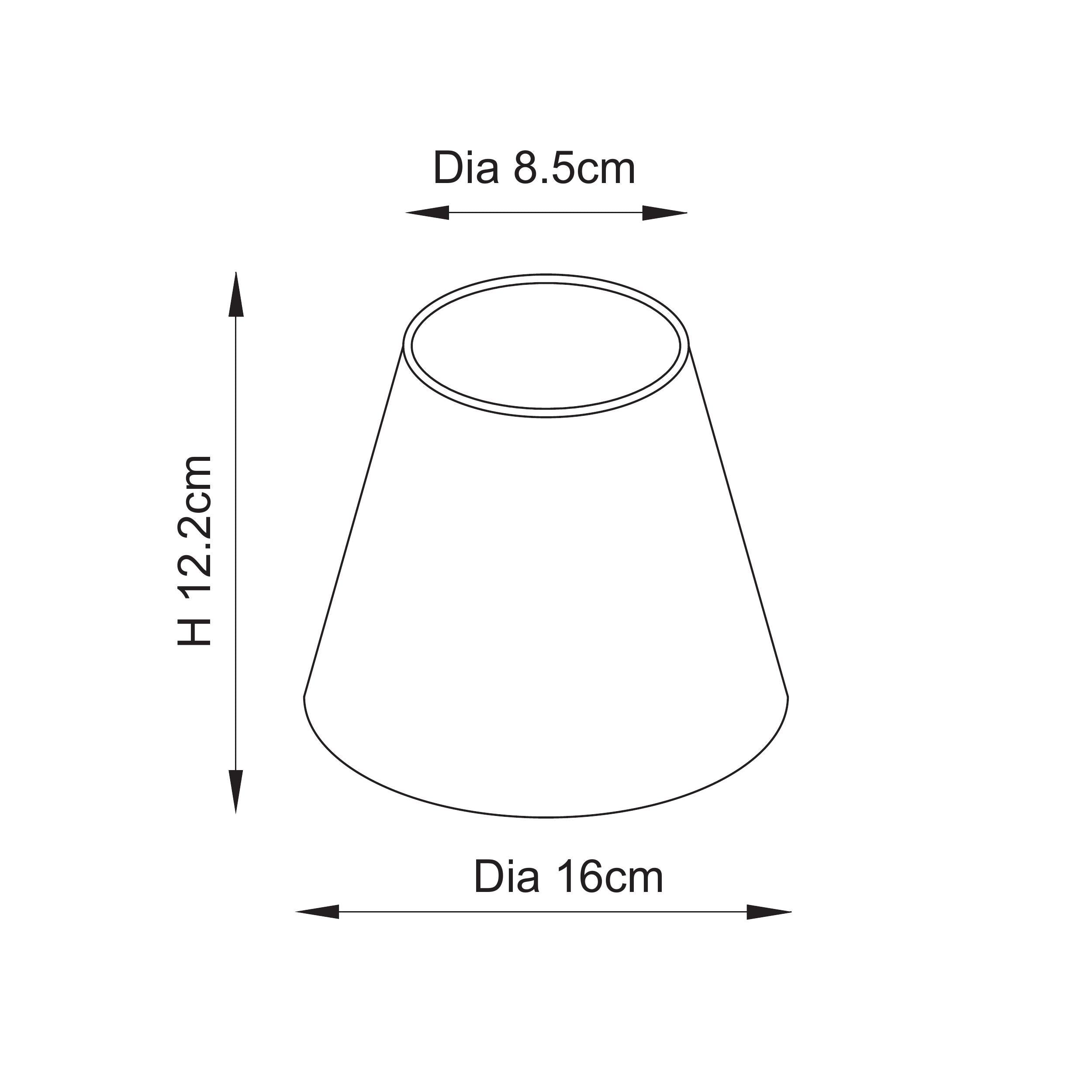 Endon Ripple Single Light Shade 16cm - Pearl Grey Fabric