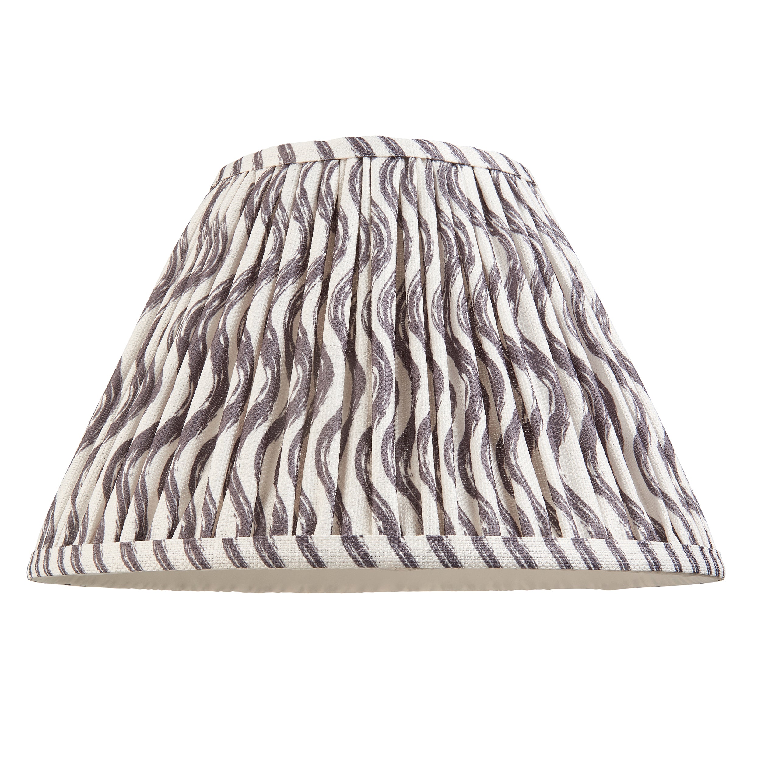 Endon Ripple Single Light Shade 30cm - Pearl Grey Fabric