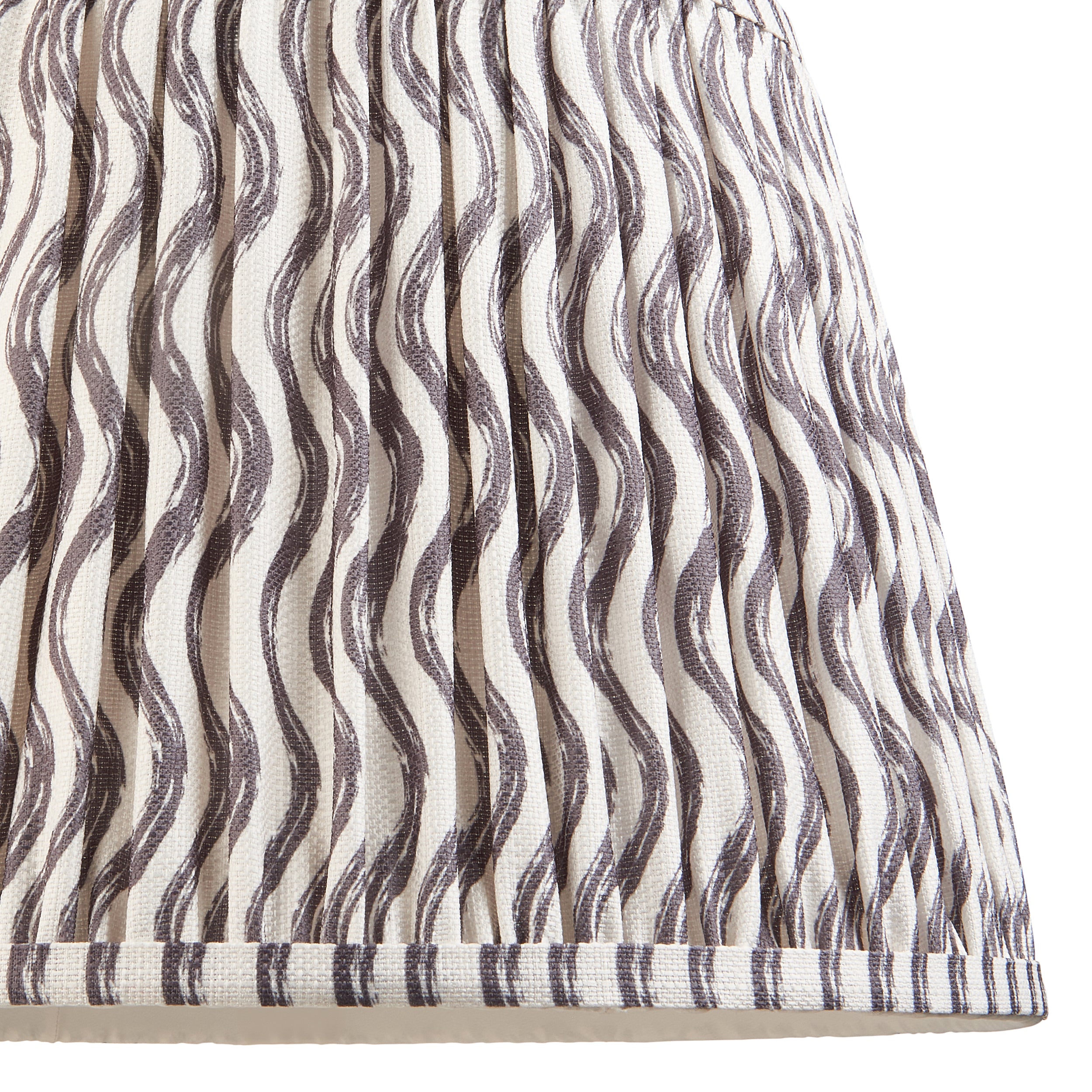 Endon Ripple Single Light Shade 35cm - Pearl Grey Fabric