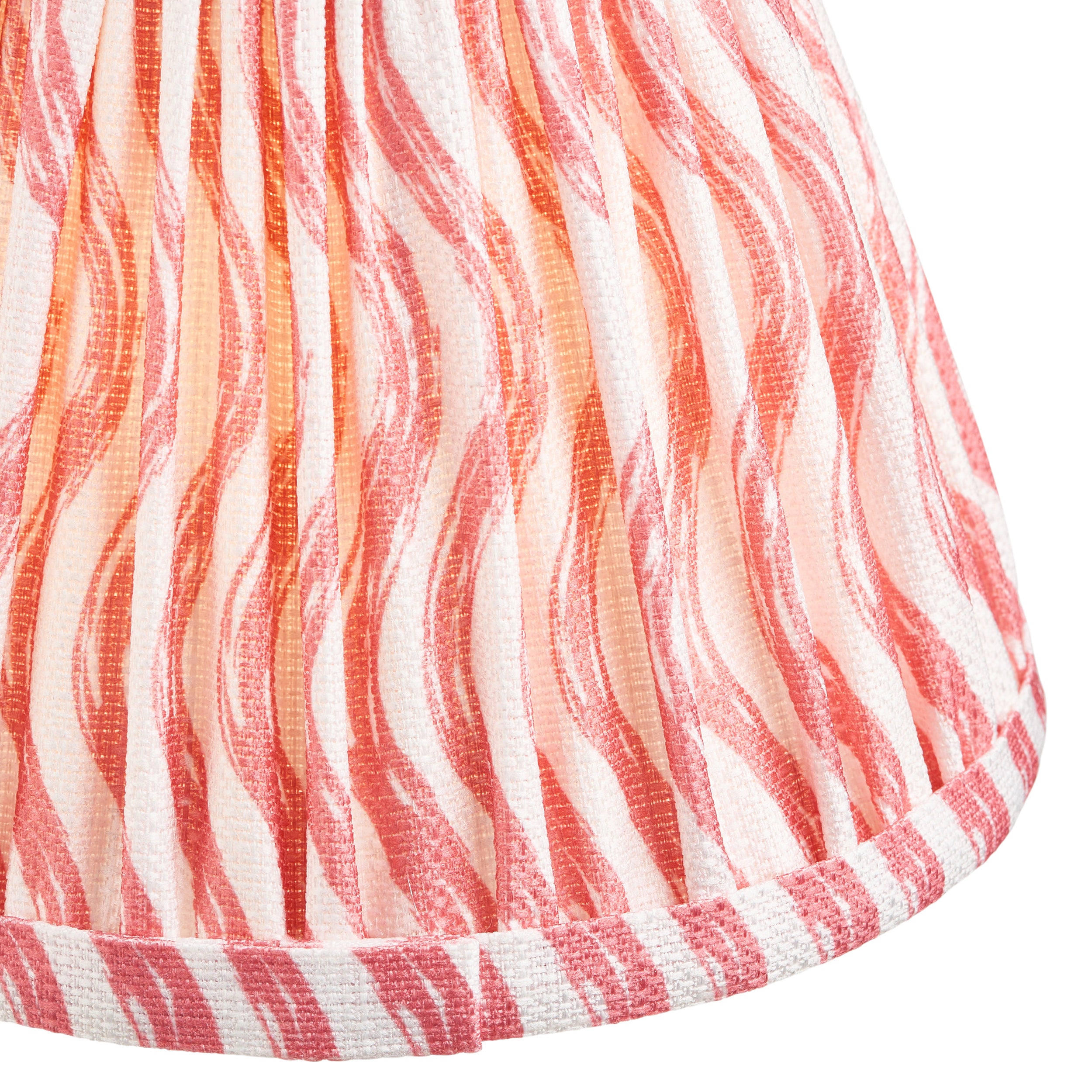Endon Ripple Single Light Shade 16cm - Coral Pink Fabric