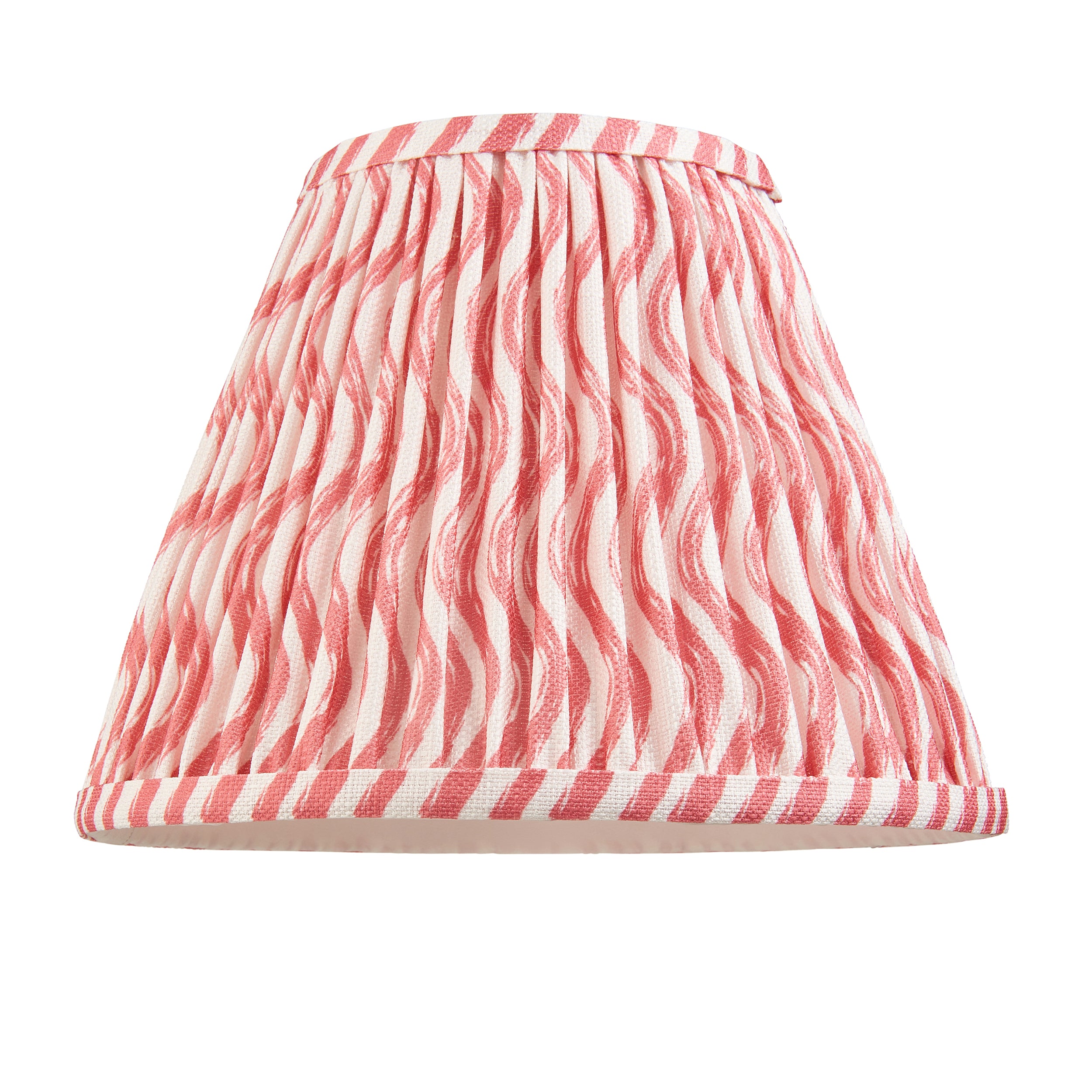 Endon Ripple Single Light Shade 25cm - Coral Pink Fabric