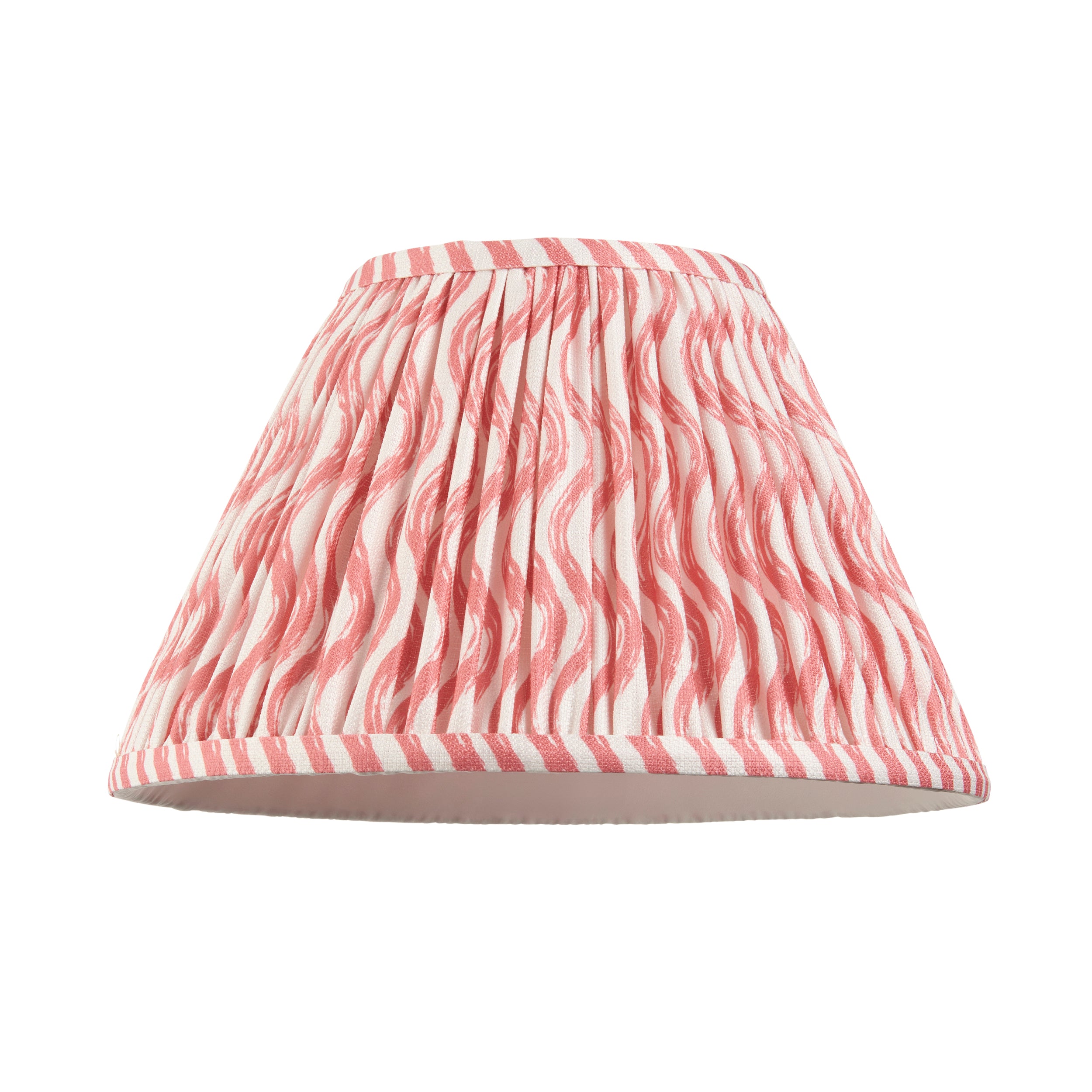 Endon Ripple Single Light Shade 30cm - Coral Pink Fabric