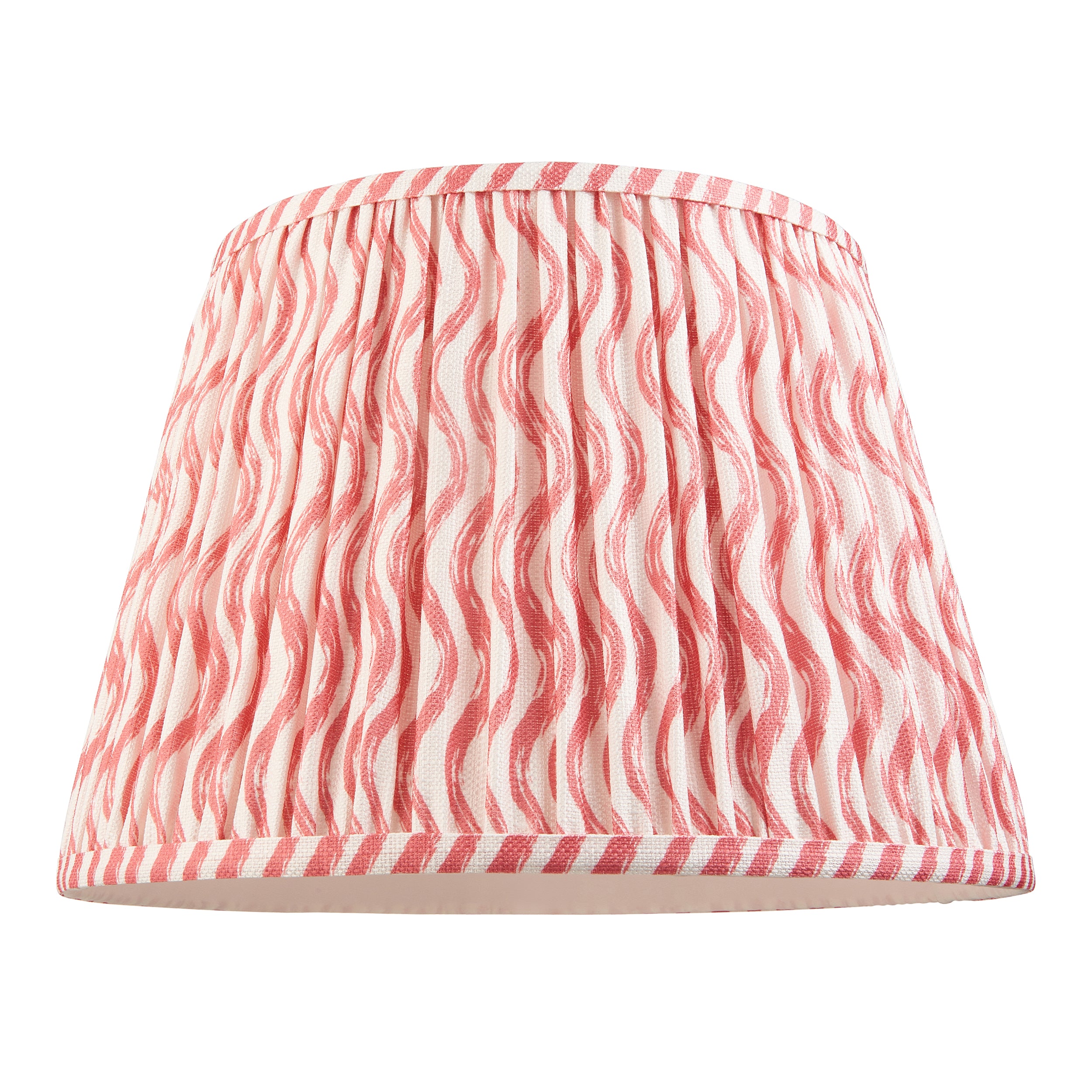 Endon Ripple Single Light Shade 35cm - Coral Pink Fabric