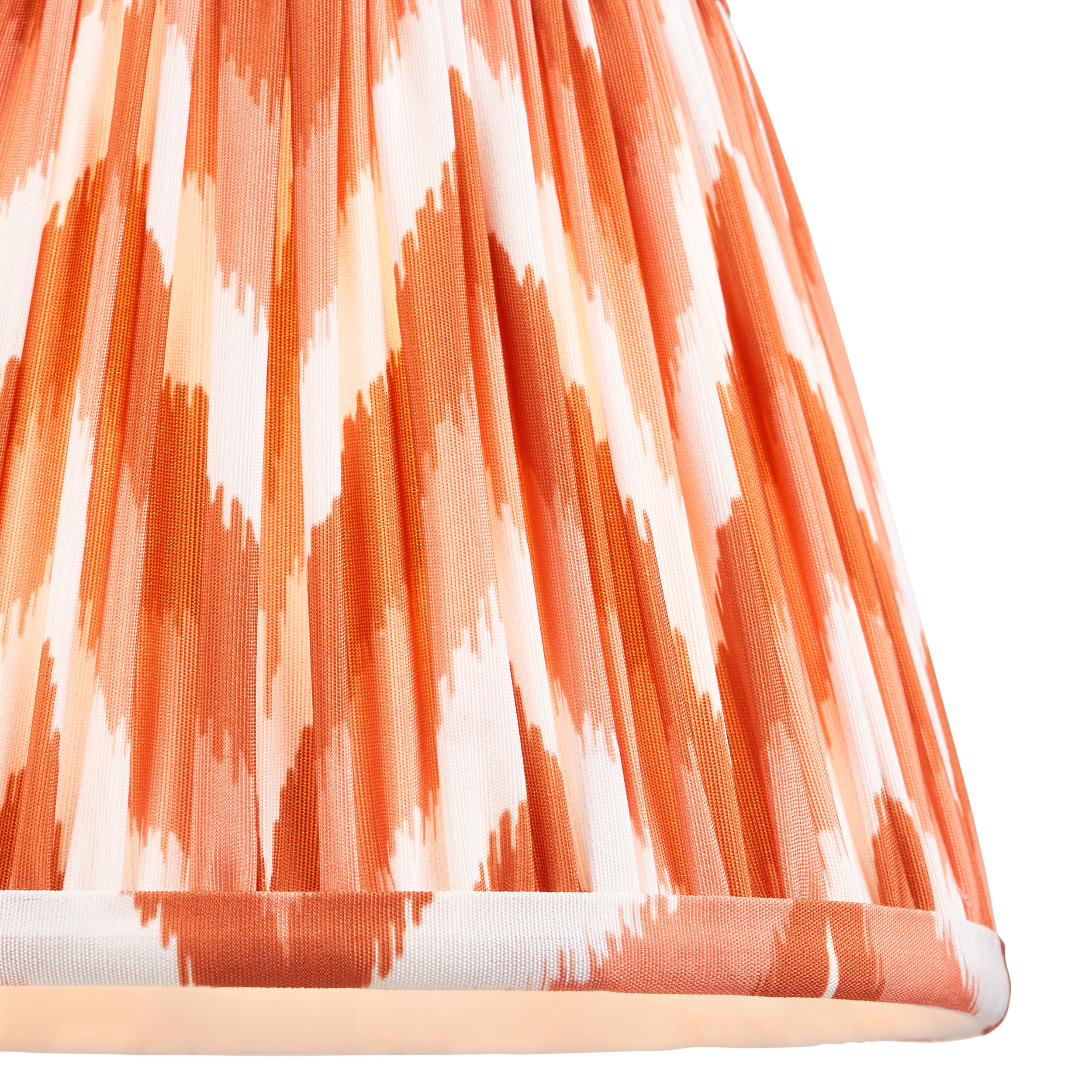 Endon Zigzag Single Light Shade 20cm - Apricot Orange Fabric
