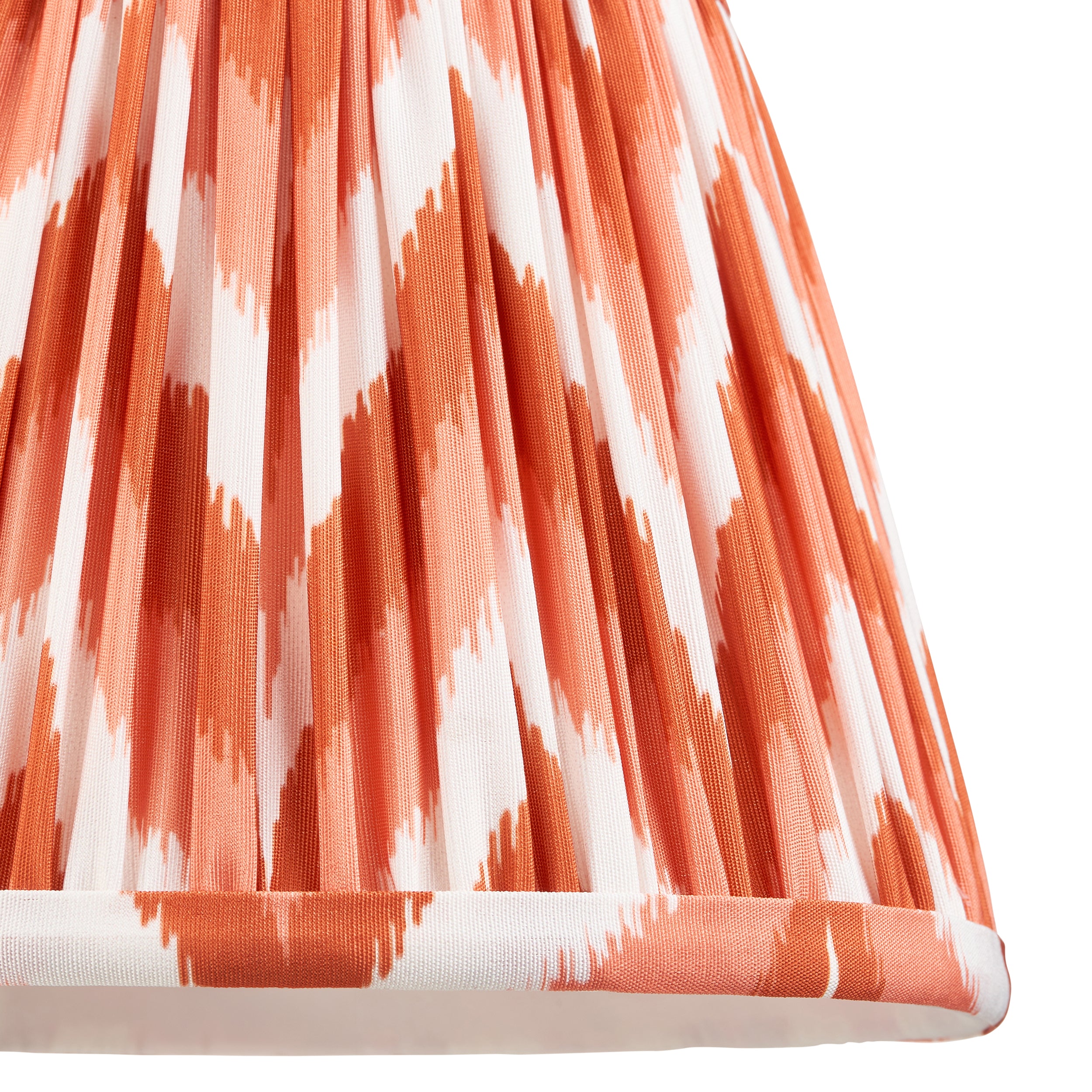 Endon Zigzag Single Light Shade 20cm - Apricot Orange Fabric