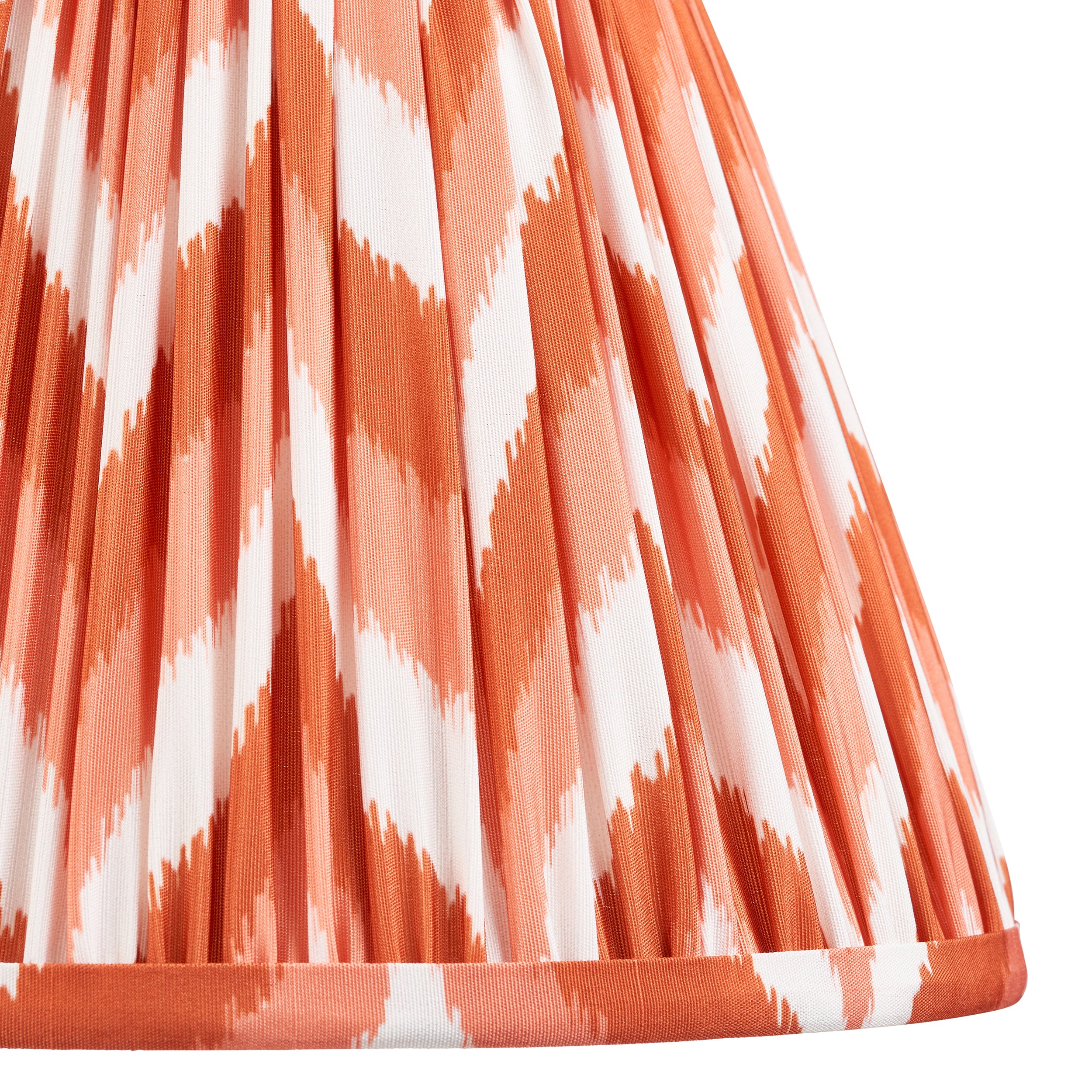 Endon Zigzag Single Light Shade 25cm - Apricot Orange Fabric