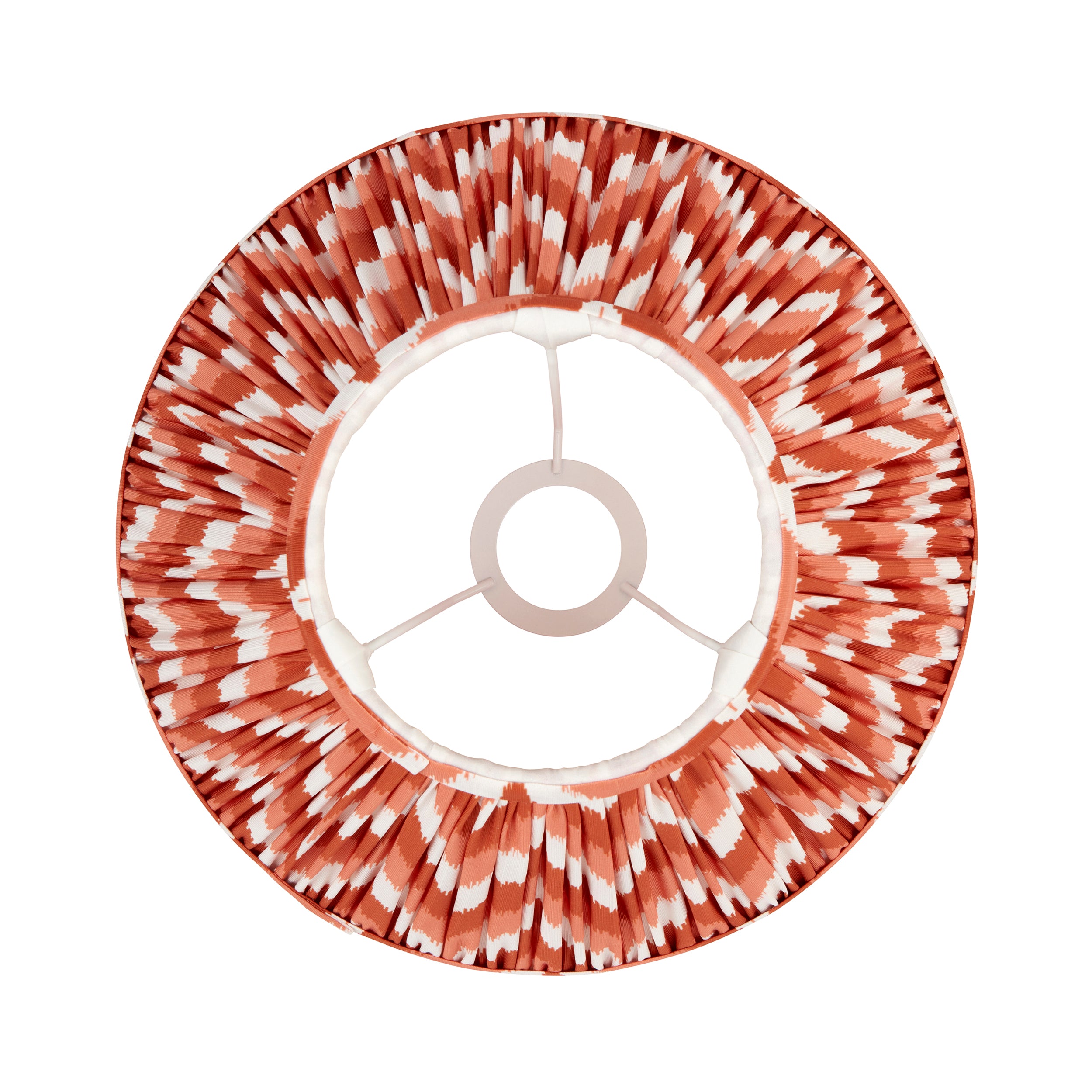 Endon Zigzag Single Light Shade 30cm - Apricot Orange Fabric
