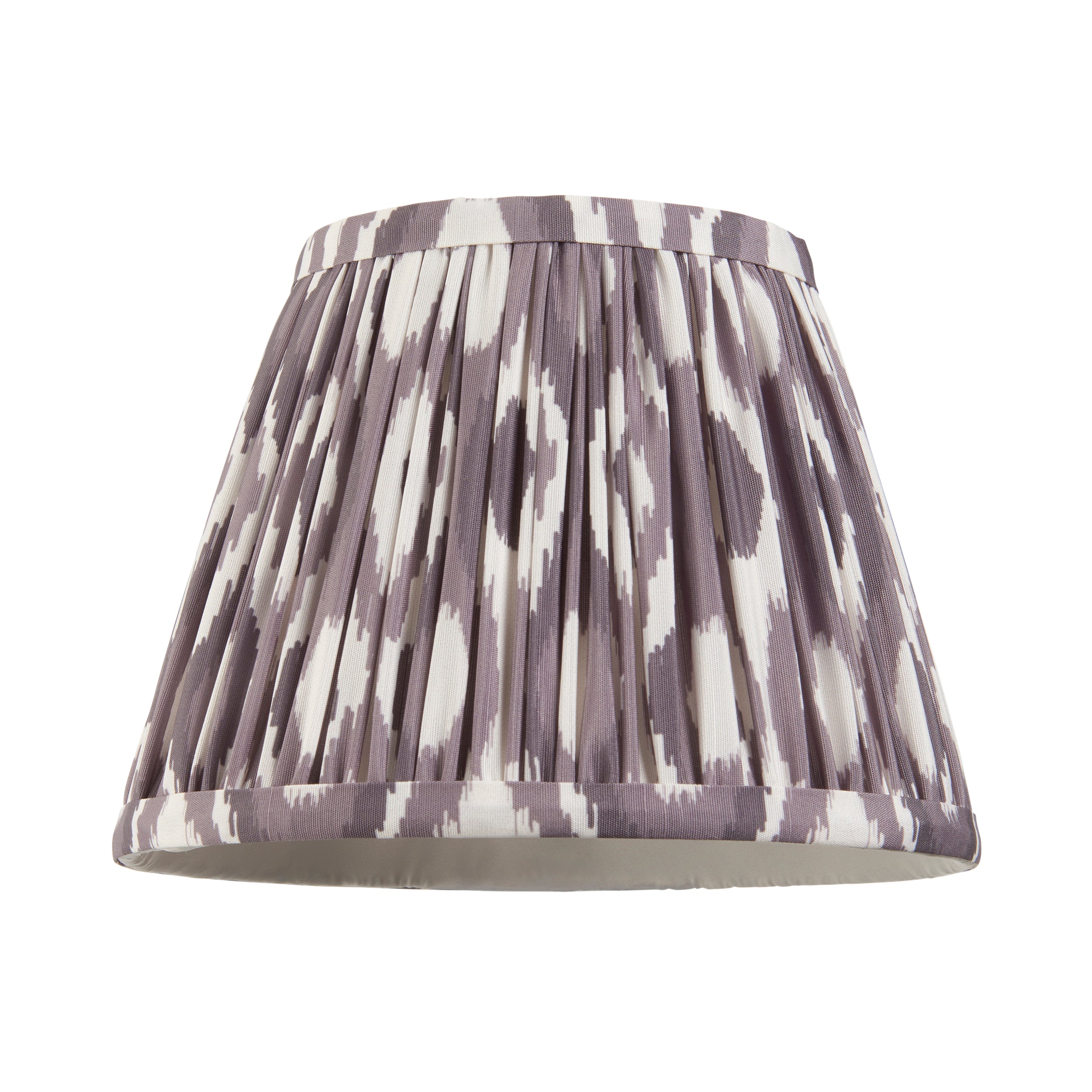 Endon Ikat Single Light Shade 20cm - Pearl Grey Fabric