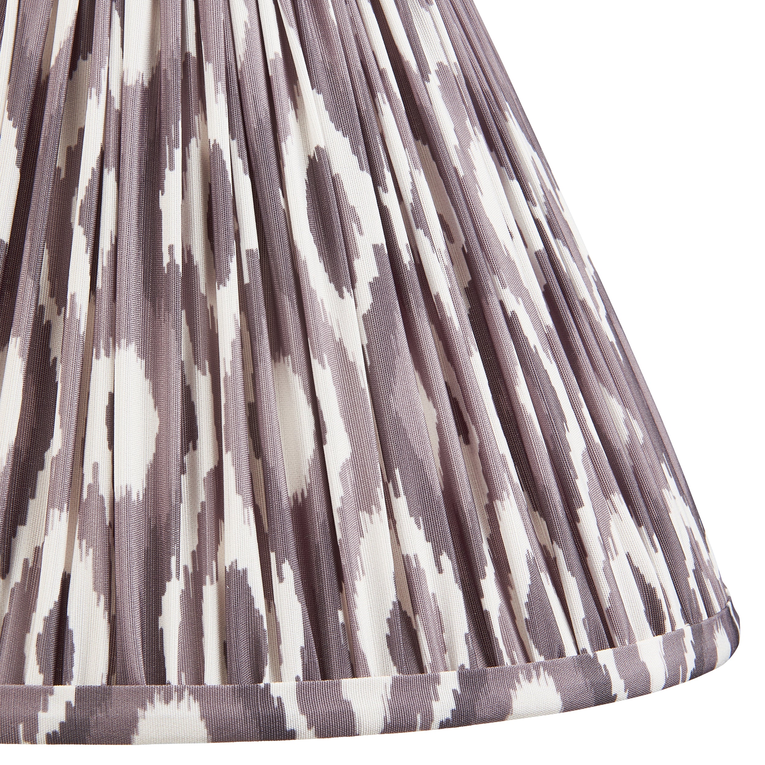 Endon Ikat Single Light Shade 30cm - Pearl Grey Fabric