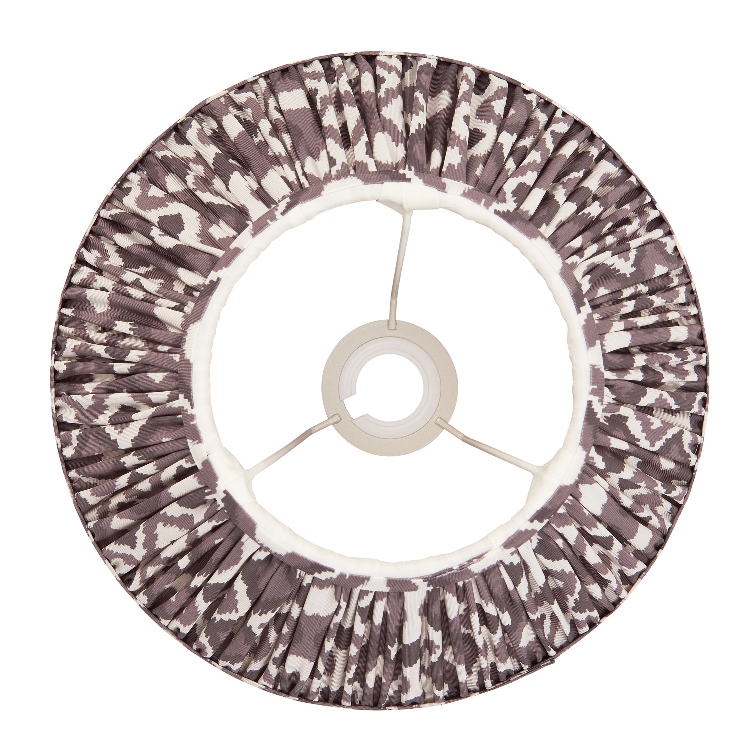 Endon Ikat Single Light Shade 30cm - Pearl Grey Fabric
